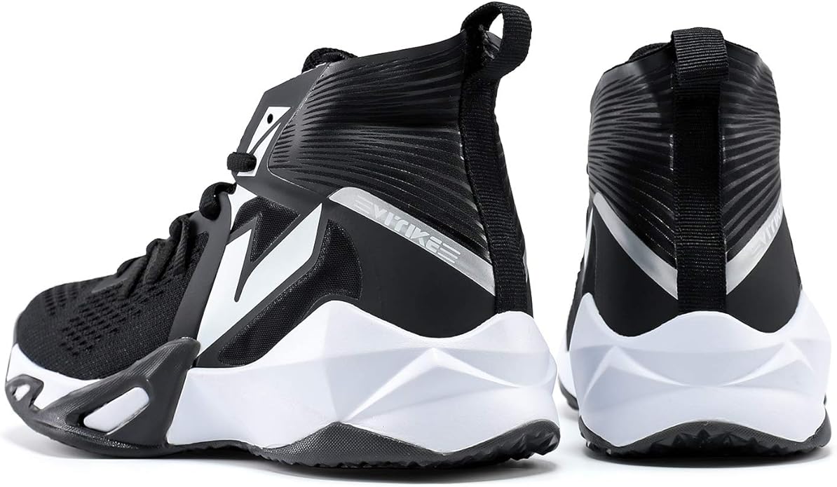 VITUOFLY Kids Basketball Shoes Boys Air Cushion Sneakers Girls Mid Top School Hoops Shoes Non-Slip Outdoor Sports Running Gym Comfortable Durable Little Kid/Big Kid