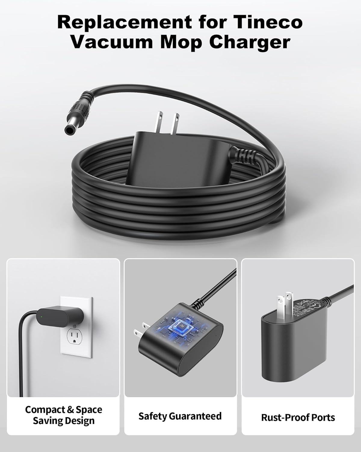 vhbw 26V 2 3 A10 A11 S3 S2 S3 S5 YLS0241A-T260080 Charger Replacement for TINECO Cordless Vacuum for TINECO IFLOOR