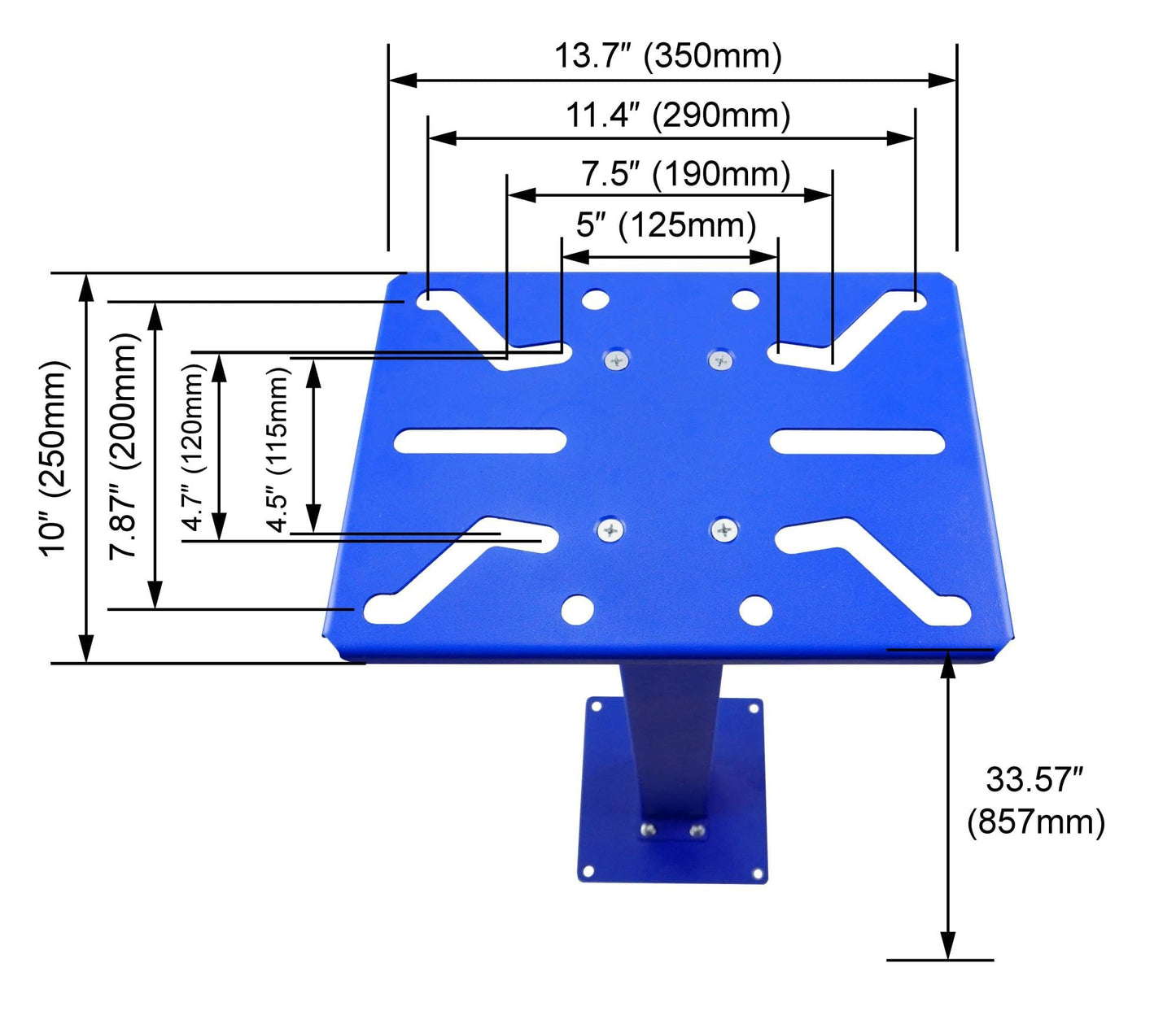 KASTFORCE KF3004 Bench Gridner Stand Work Table 13.7”x10” /350x250mm Mounting Plate Bench Vise Stand Belt Disc Sander for Wet Sharpener and polishing Machines