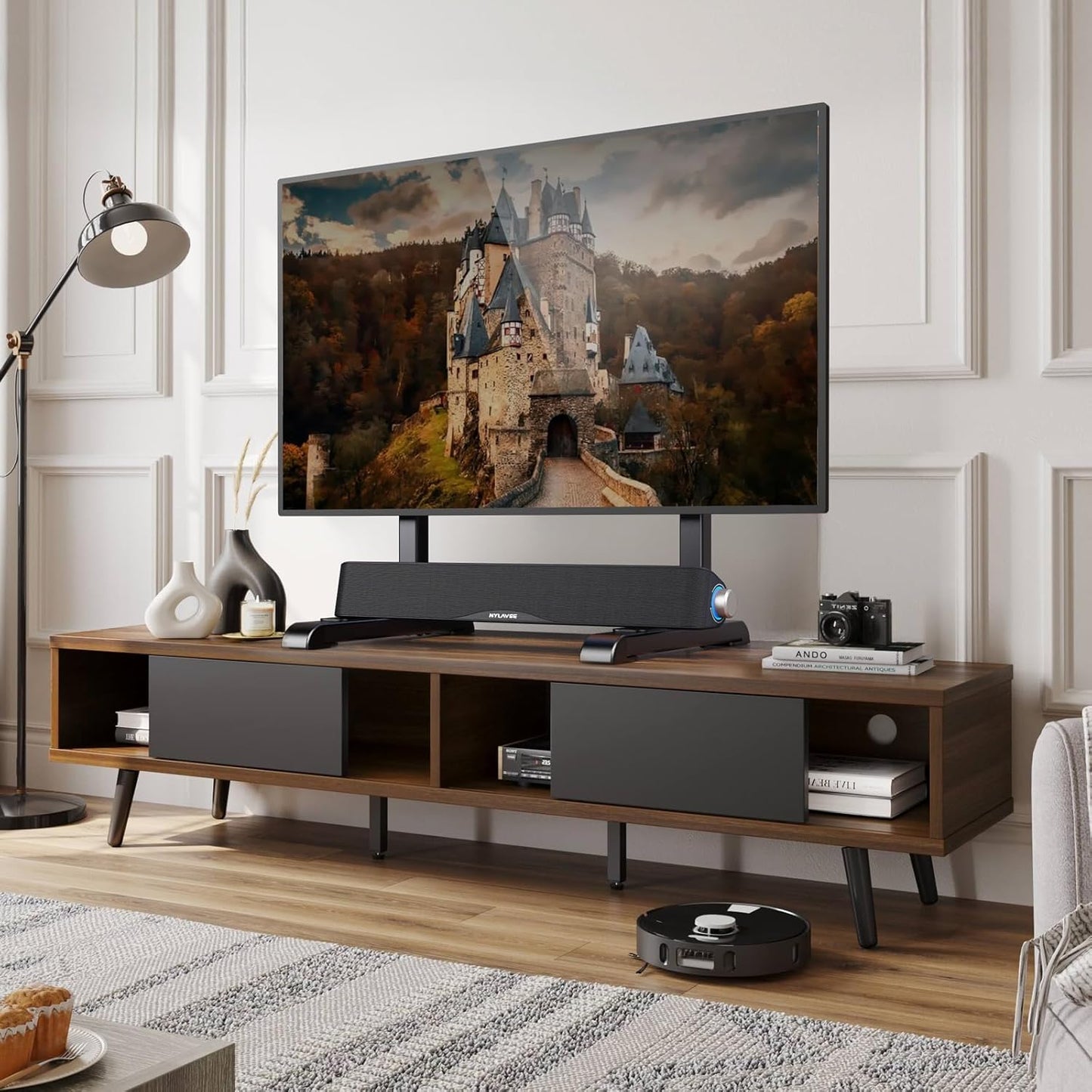 AX WABER 24 80 Inch 7 150lbs, 800x500mm, AX10TB02 Universal TV Stand, Table Top TV Stand Base Wobble-Free Replacement