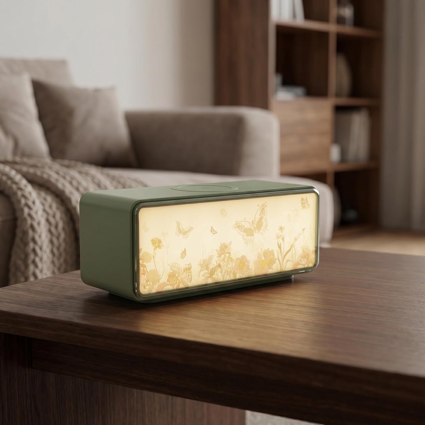 Sleeping4-in-1 DUSVALLY Bluetooth Speaker with Fast Wireless Charger, Adjustable Night Light for Bedroom, Pillow