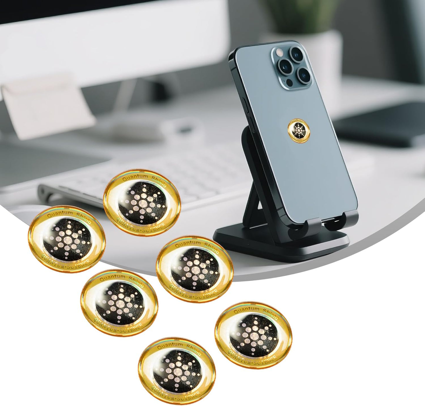 XH-carpet 5G (6Pcs EMF Stickers Blocker Neutralize Shield Protection from Cell Phones cased and Electronic Devices WiFi