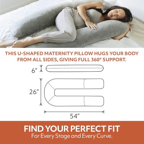 MedCline Pregnancy Pillow - Full Body Maternity Support for Side Sleepers | Comfortable Memory Foam & Removable Cover