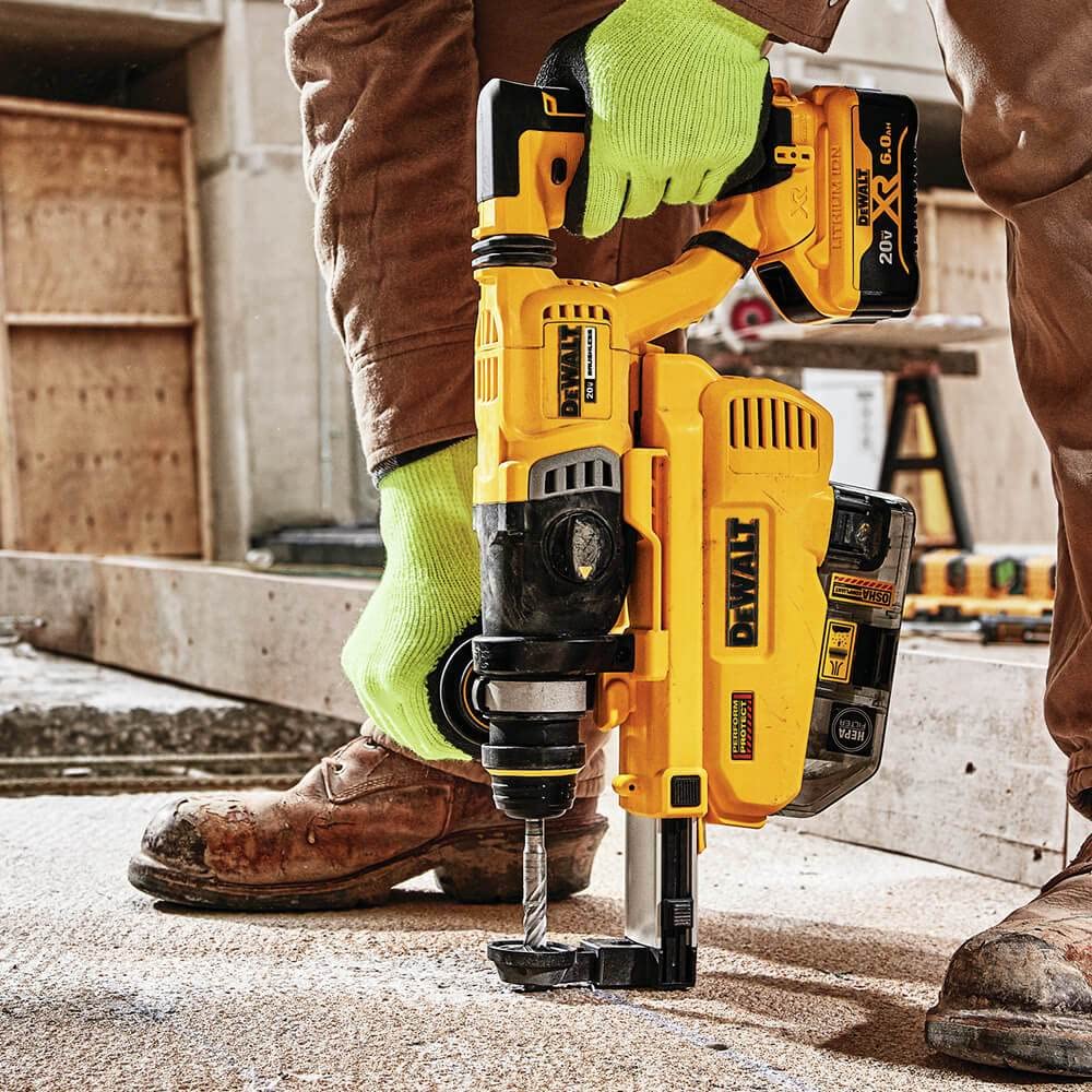 DEWALT 20V MAX Rotary Hammer, SDS Plus Kit, 1-1/8-Inch, Cordless (DCH263R2)