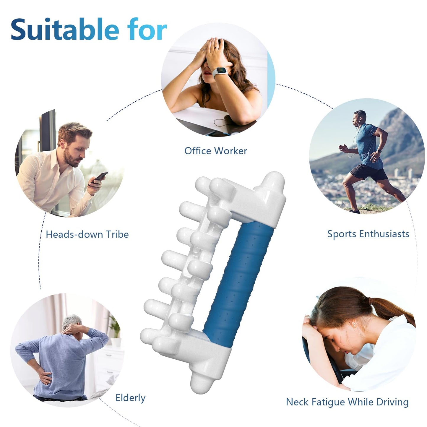 Vovtigo Fascia Massage Tool Blaster for Cellulite,Handheld Myofascial Release Tool for Deep Tissue Massage,Trigger Point Massage Tool for Manual Massage of Neck & Back