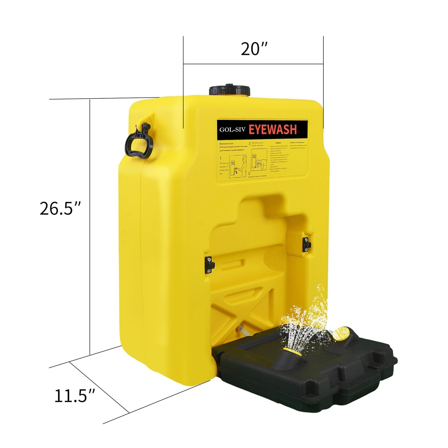 GOL-SIV 14 Gallon OSHA Approved Eyewash Stations - Portable Emergency Eye Wash Stations Wall Mounted,First Aid Eyewash Station Unit,Lasting for 15 Minute(53L)