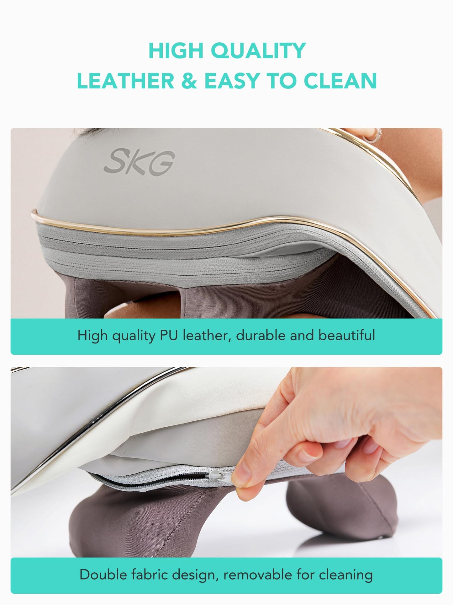 SKG H5mini Neck and Traps Massager with Heat for Deep Tissue Relief, Father's Day Dad Gifts, 6D Hand Kneading, Cordless Neck and Shoulder Massager, Hands-Free Wireless for Men and Women