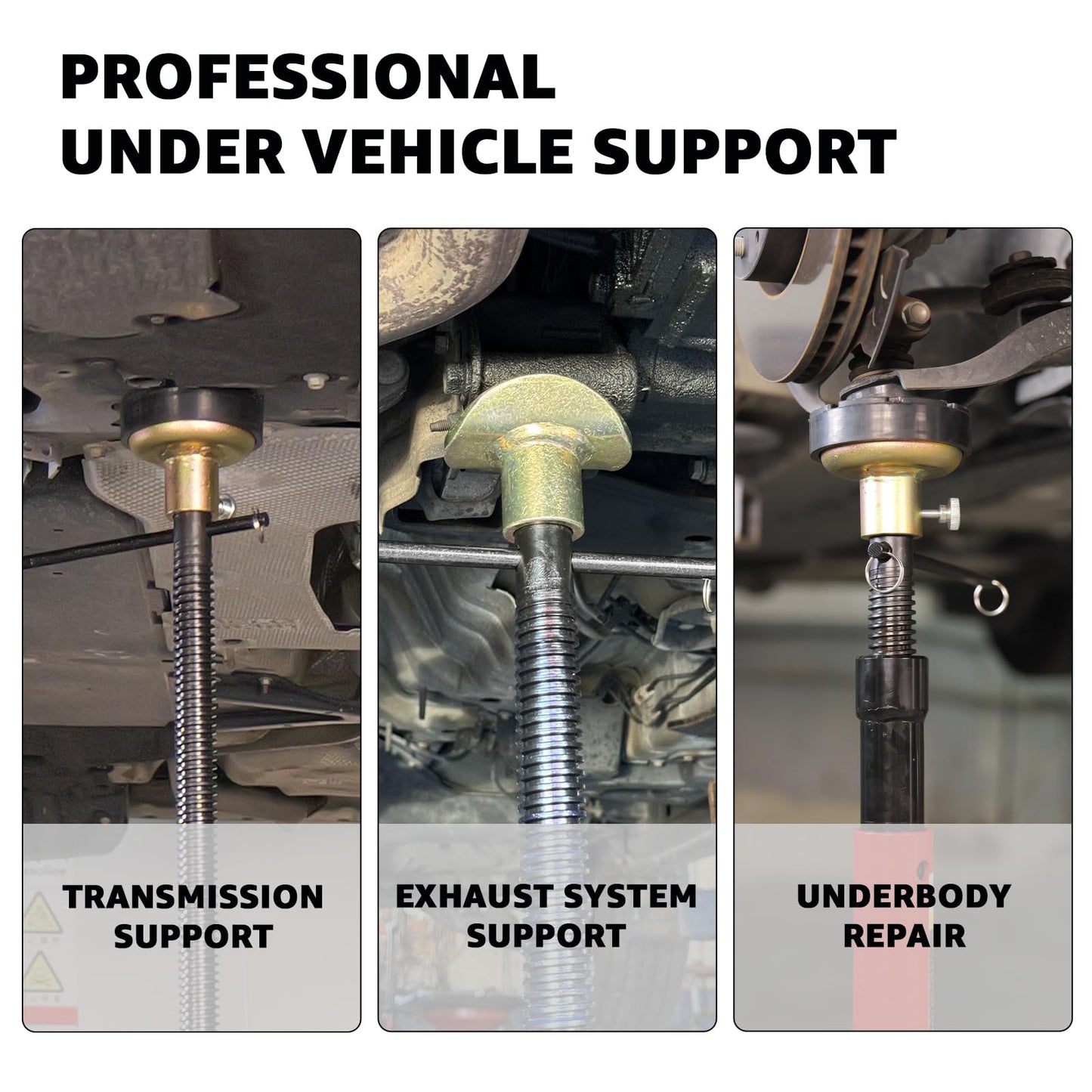 BESTOOL 1.5-Ton (3000Ibs) Underhoist Support Stand with Handle, Adjustable Height 30.7'' to 70.8'', Multi-Functional Topped Adapter, Easy Switching, Supporting Vehicle Components(US Patented)