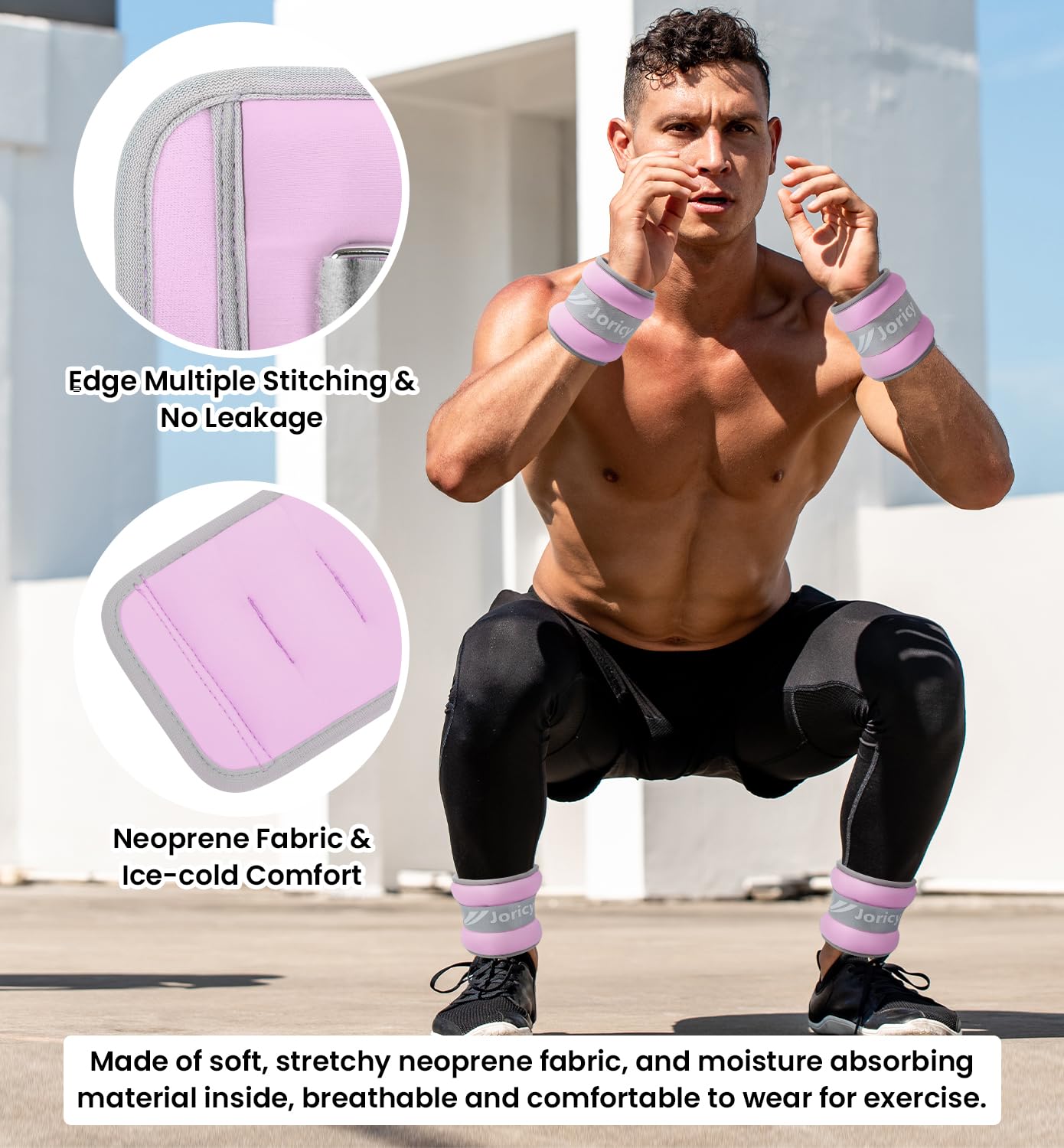 Ankle Weights, Wrist Leg Arm Weights for Women Men Kids Child with Adjustable Straps, Strength Training Weighted for Jogging, Running, Walking, Fitness, Gym Workout - 10LBS Pair (5 LB Each Weight),