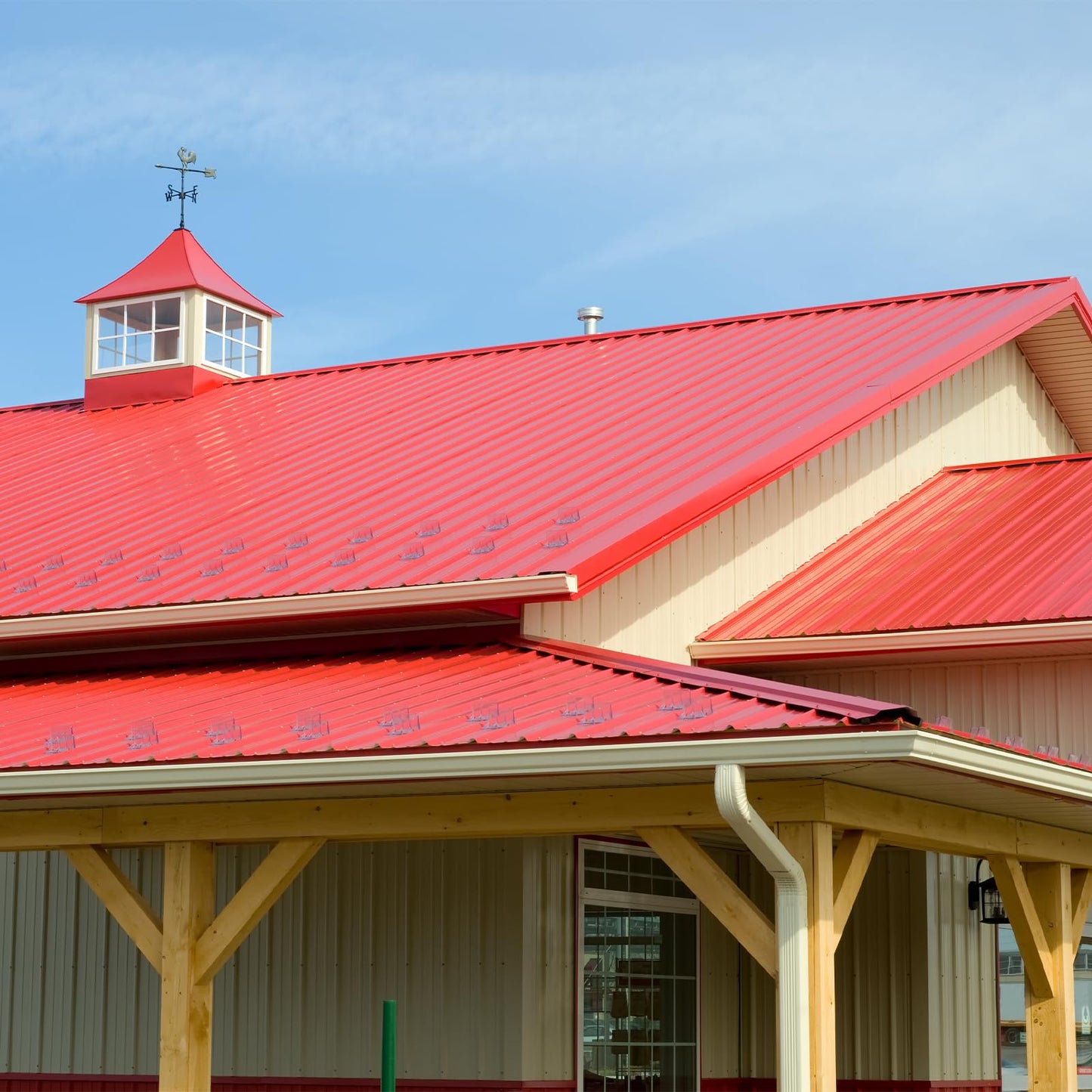 12 Pack PPGI Metal Roofing Panels, 72" x 36", 28 Gauge, 216 Sq. Ft. Coverage, Prepainted Galvanized Steel Sheets for Residential, Commercial, Pergolas, Gazebos, Fencing, and Patio Roofs(Red)