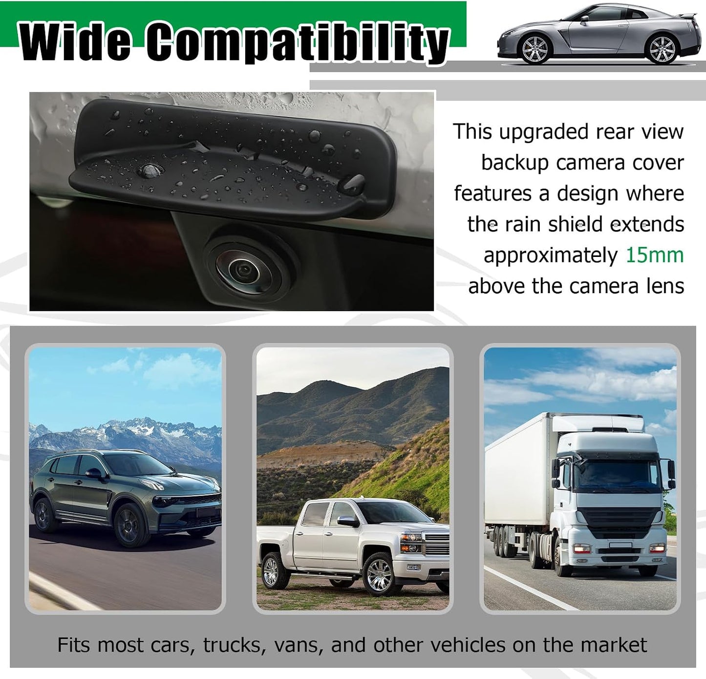 YGDMD Upgraded Rear View Backup Camera Cover,Silicone Back Up Camera for Cars Rain Guard Protective Cover