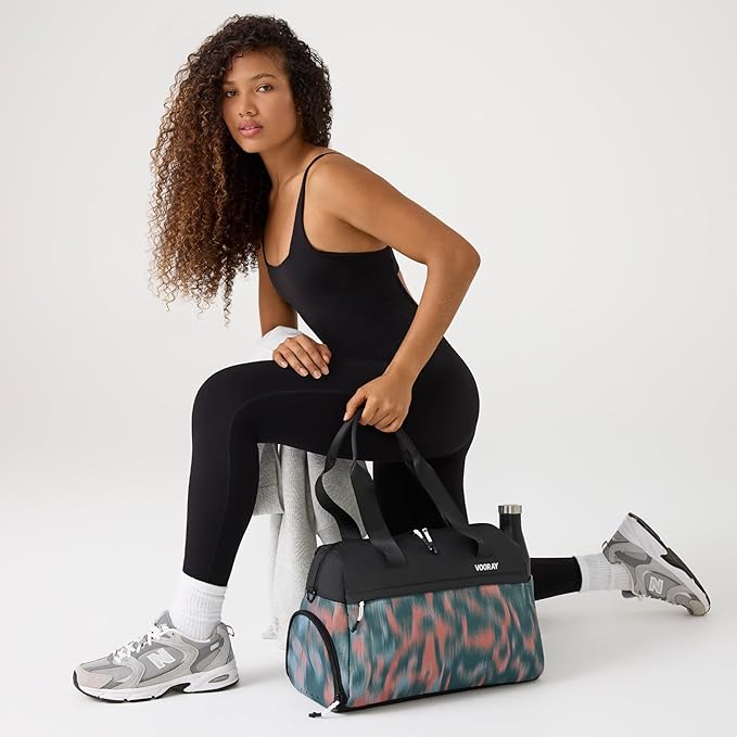 Vooray 25L Trainer Duffel Bag ??Lightweight Travel Duffel for Women and Men with Shoe Pocket, Workout Bag, Weekender for Overnight, Football, Traveling, or Hospital Use
