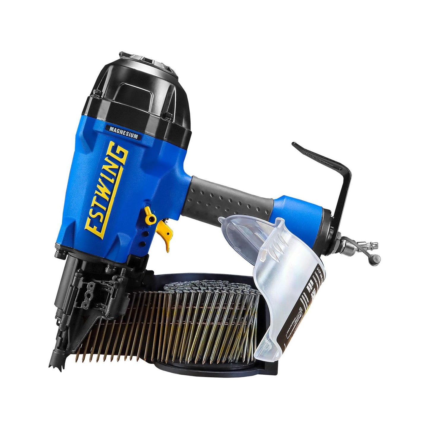 Estwing ECN90 Pneumatic 15 Degree 3-1/2" Coil Framing Nailer with 1/4" NPT Industrial Swivel Fitting and Bag