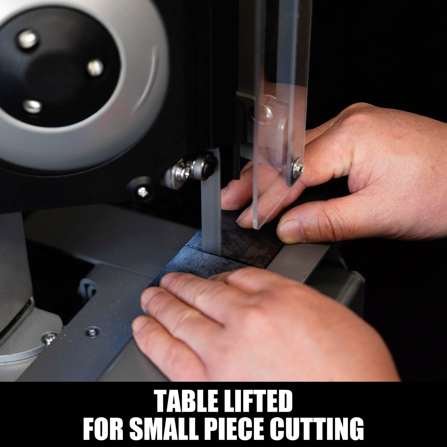 KFMK 10A Variable Speed Metal Band Saw with Large Workbench, 5" Cutting Capacity, Adjustable Speed 137-472 FPM, BandSaw Perfect for Metalworking, Knife Cutting