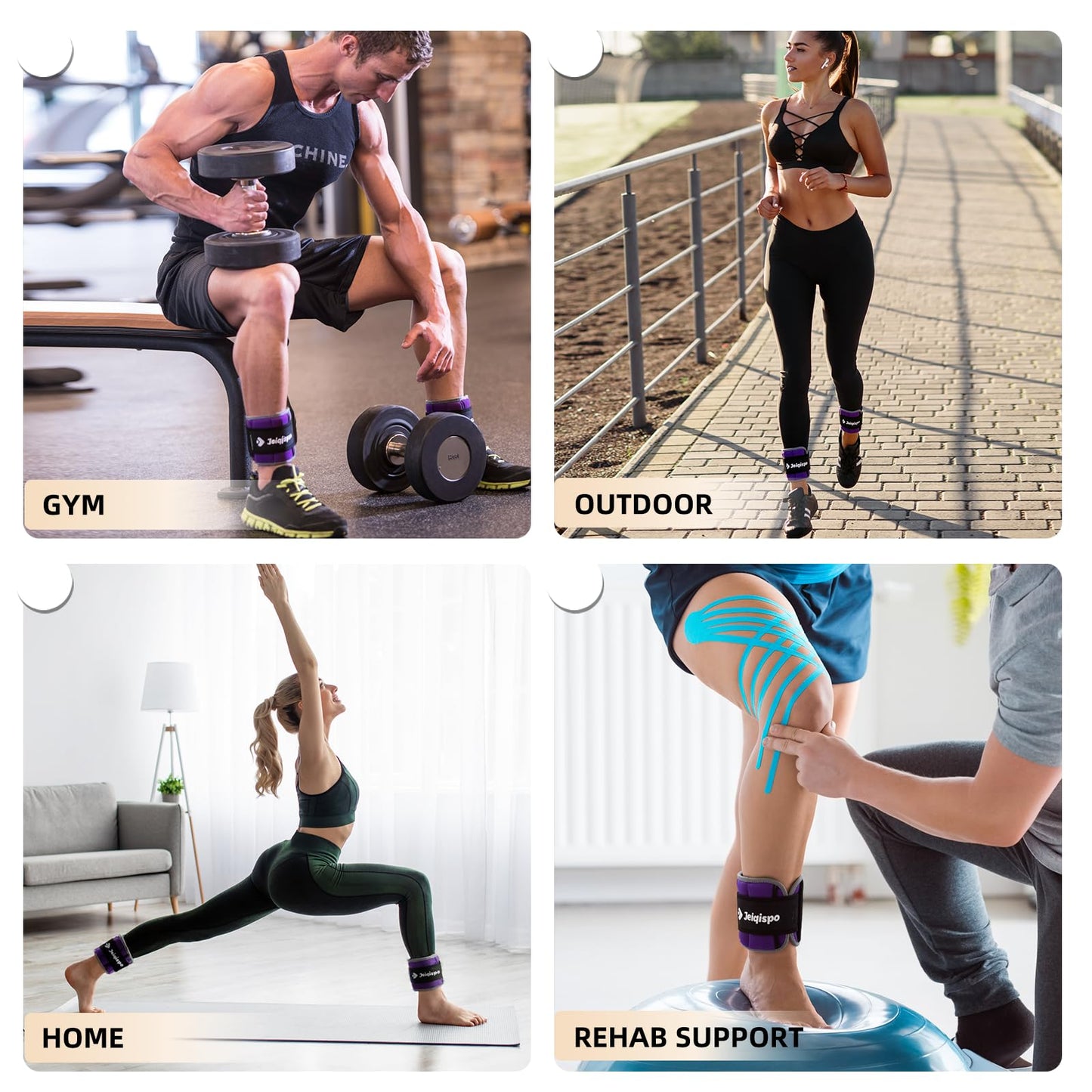 Adjustable Ankle Weights 1 Pair 2/4/6/8/10 LBS Wrist Leg Arm Weights for Women Men Kids,Strength Training with Removable Weight for Fitness Gym Workout Running Walking