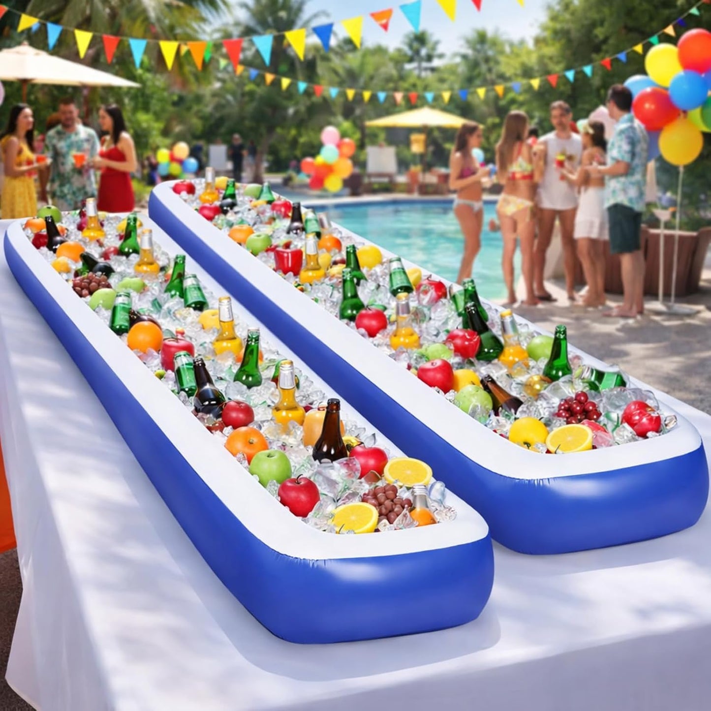 Gemscream 2 10ft Pcs Inflatable Sailing Boat Raceway, Portable Water Racing Lane Track for Kids, Indoor Outdoor Water