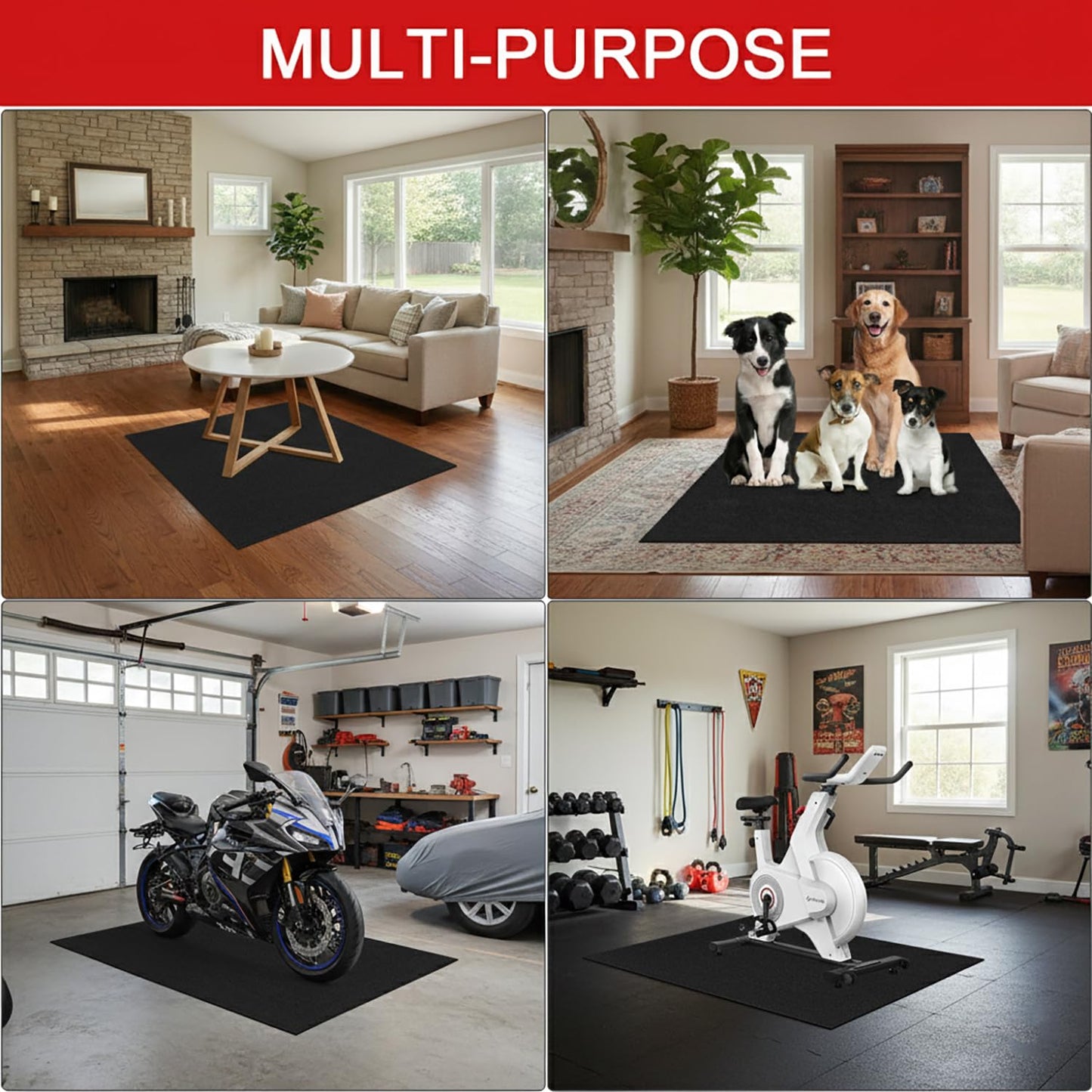 Heavy-Duty Garage Floor Mat 17' x 7'4" - Waterproof Garage Flooring for Cars & SUVs, Durable Garage Mats for Floor, Oil Spill Resistant Garage Pad, Under Car Mat, Garage Rug for Floor, Oil Change Mats