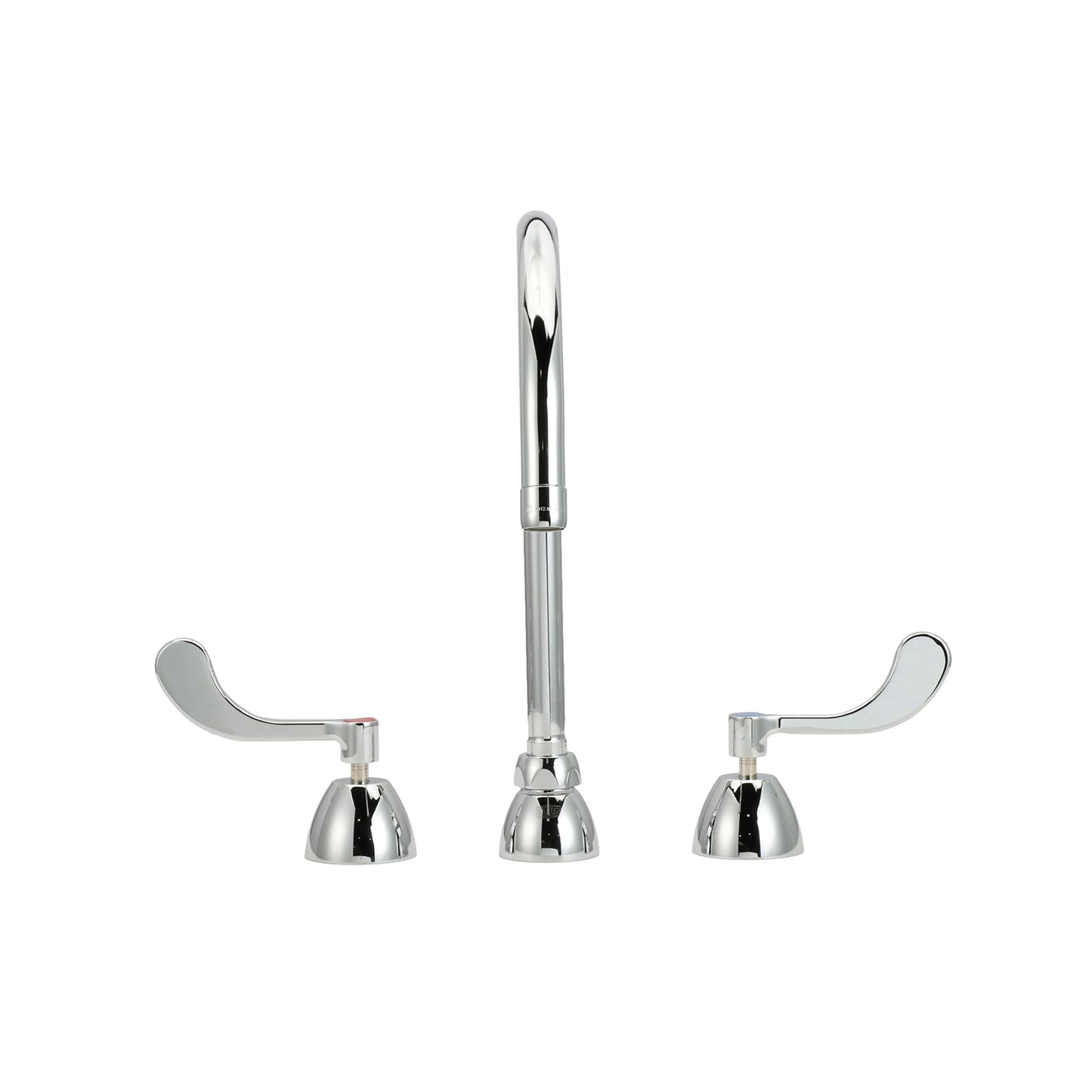 Zurn Z831C4-XL Widespread with 8" Gooseneck and 4" Wrist Blade Handles., Chrome