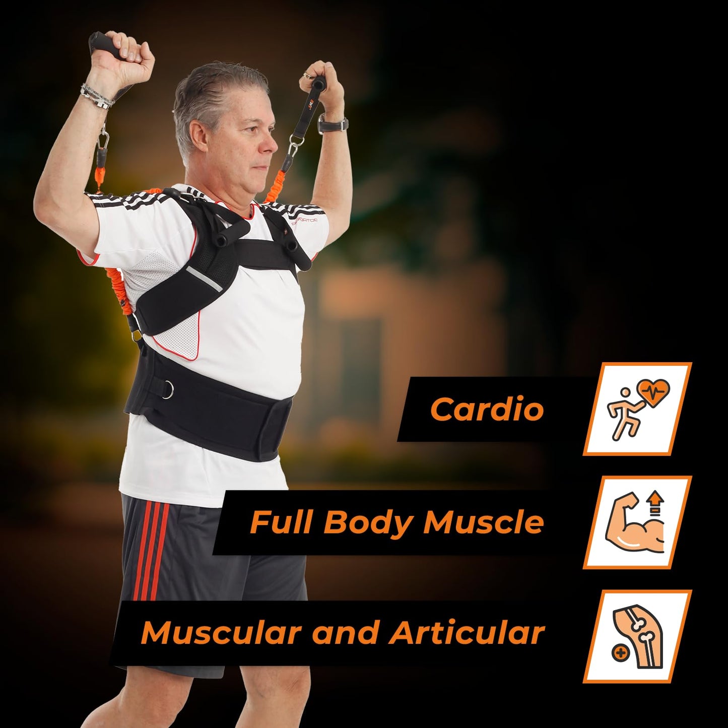 RWX 3-in-1 Multifunctional Vest - Muscle Strength and Posture Correction - Upper Body Fitness Equipment, Waist Trainer