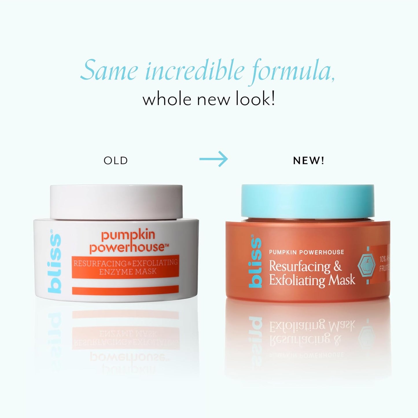 Bliss Pumpkin Powerhouse Resurfacing Enzyme Mask with 10% AHA Pumpkin Blend, Hyaluronic Acid & Prebiotics for Smooth Glowing Skin, Vegan Cruelty-Free Face Mask, 1.7 Oz