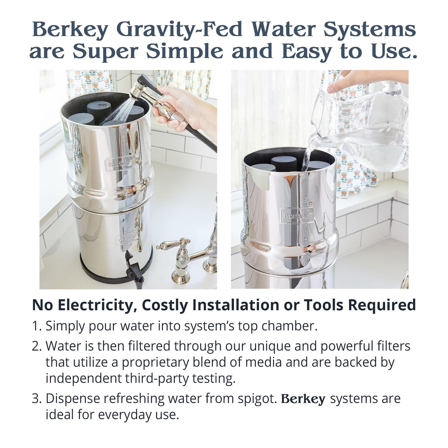 Berkey - Phoenix Gravity New Millennium Edition Water Filter Elements (Set of 2) - NMCL Endorsed Replacement in Lieu of Black Berkey Elements BB9-2