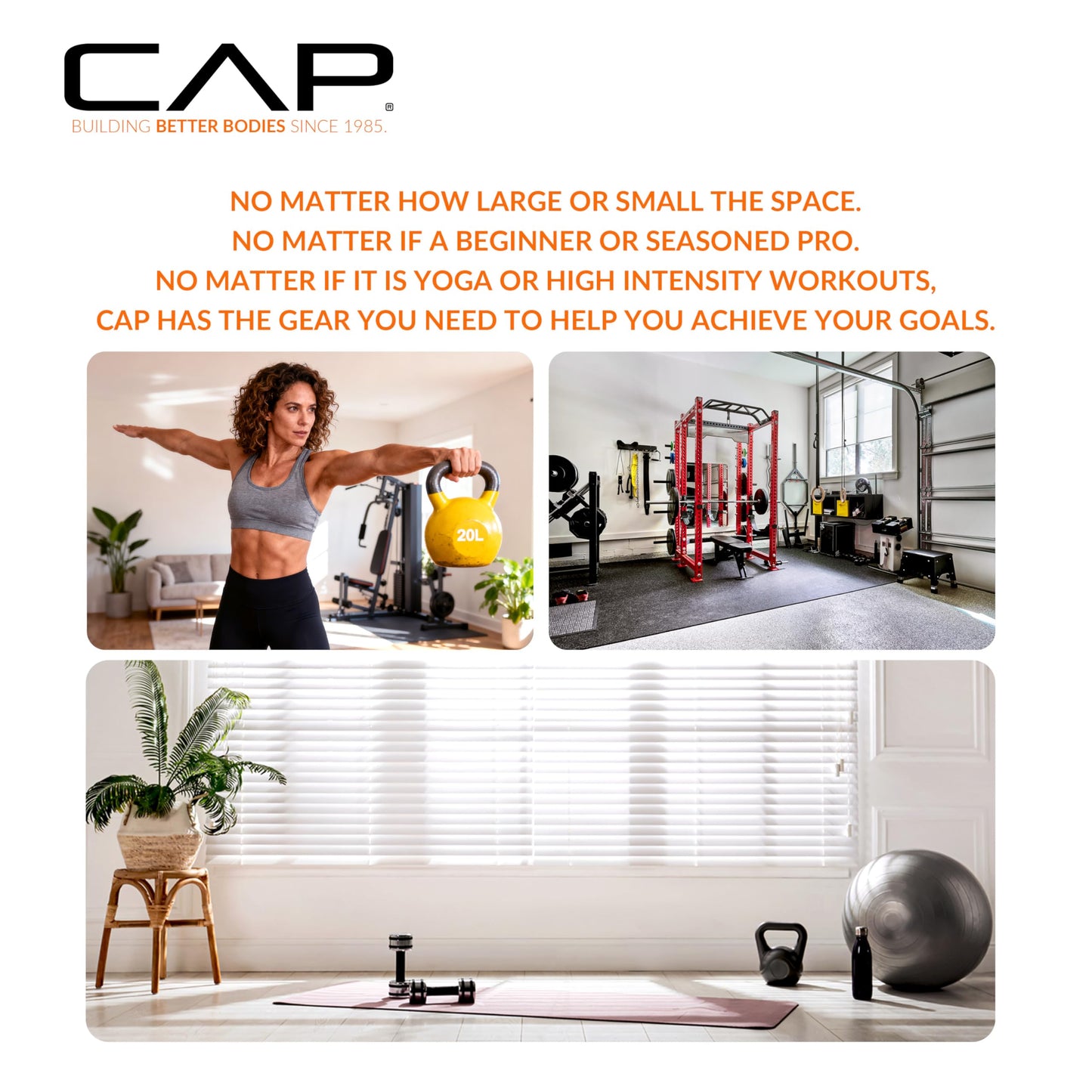 CAP Barbell 25 LB Neoprene Coated Cast Iron Kettlebell - Red
