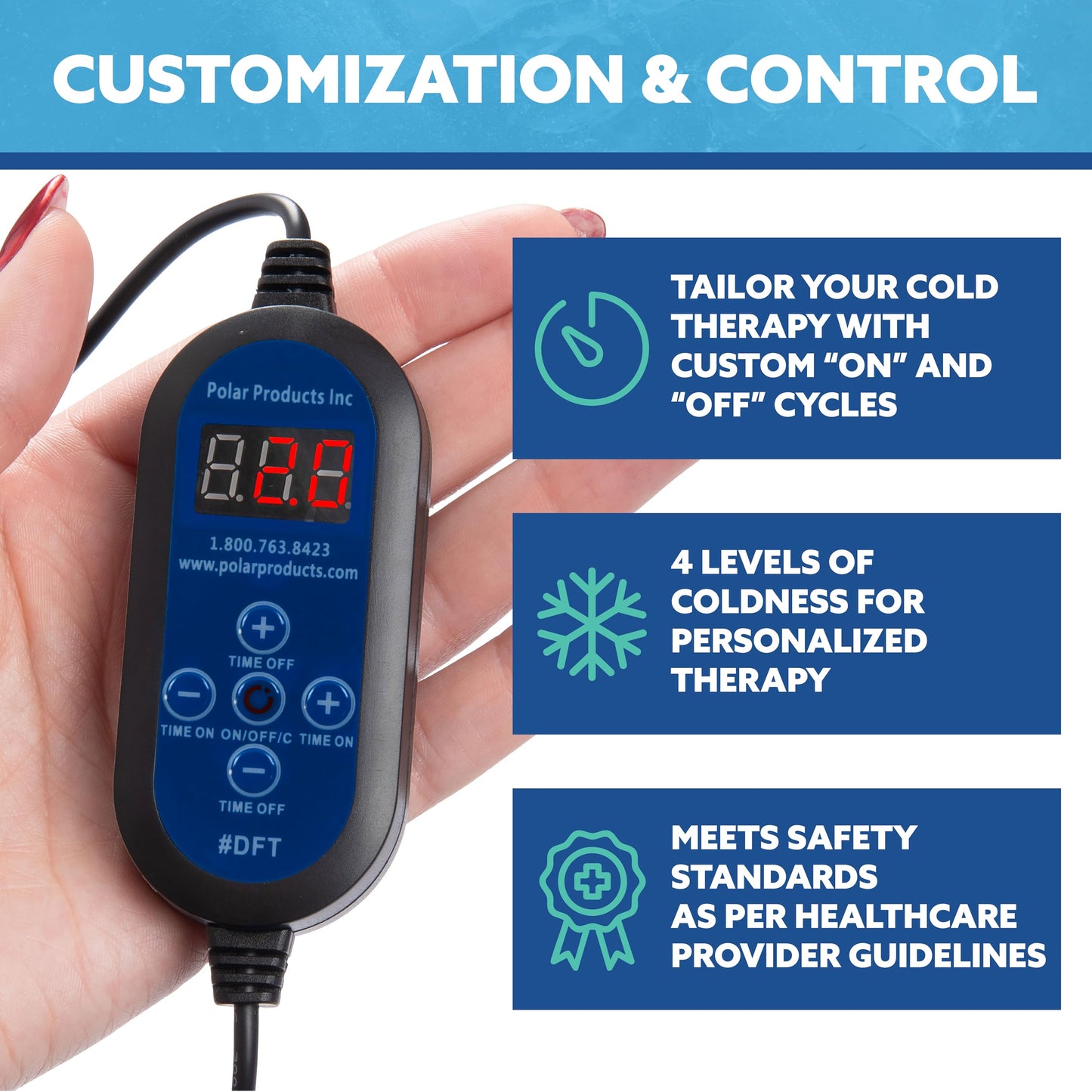 Polar Active Ice 3.0 | 9 QT Cold Therapy Ice Machine | Programmable Timer | Knee & Joint Pad | Cryotherapy Pain Relief System | Ace Bandage Style Compression
