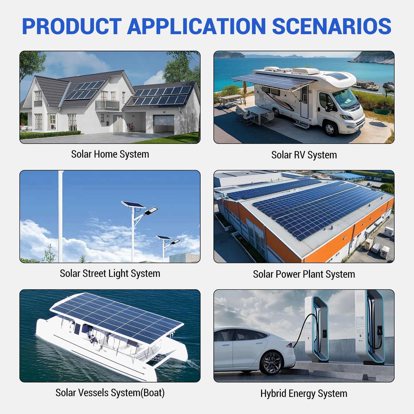 Aninerel 6500W Hybrid Solar Inverter 48V DC to 110V AC, Pure Sine Wave, Built-in 2 MPPT Controller, Max. 150A Battery Charging, Support Parallel 6 Units, Dustproof, for Home On/Off-Grid Systems
