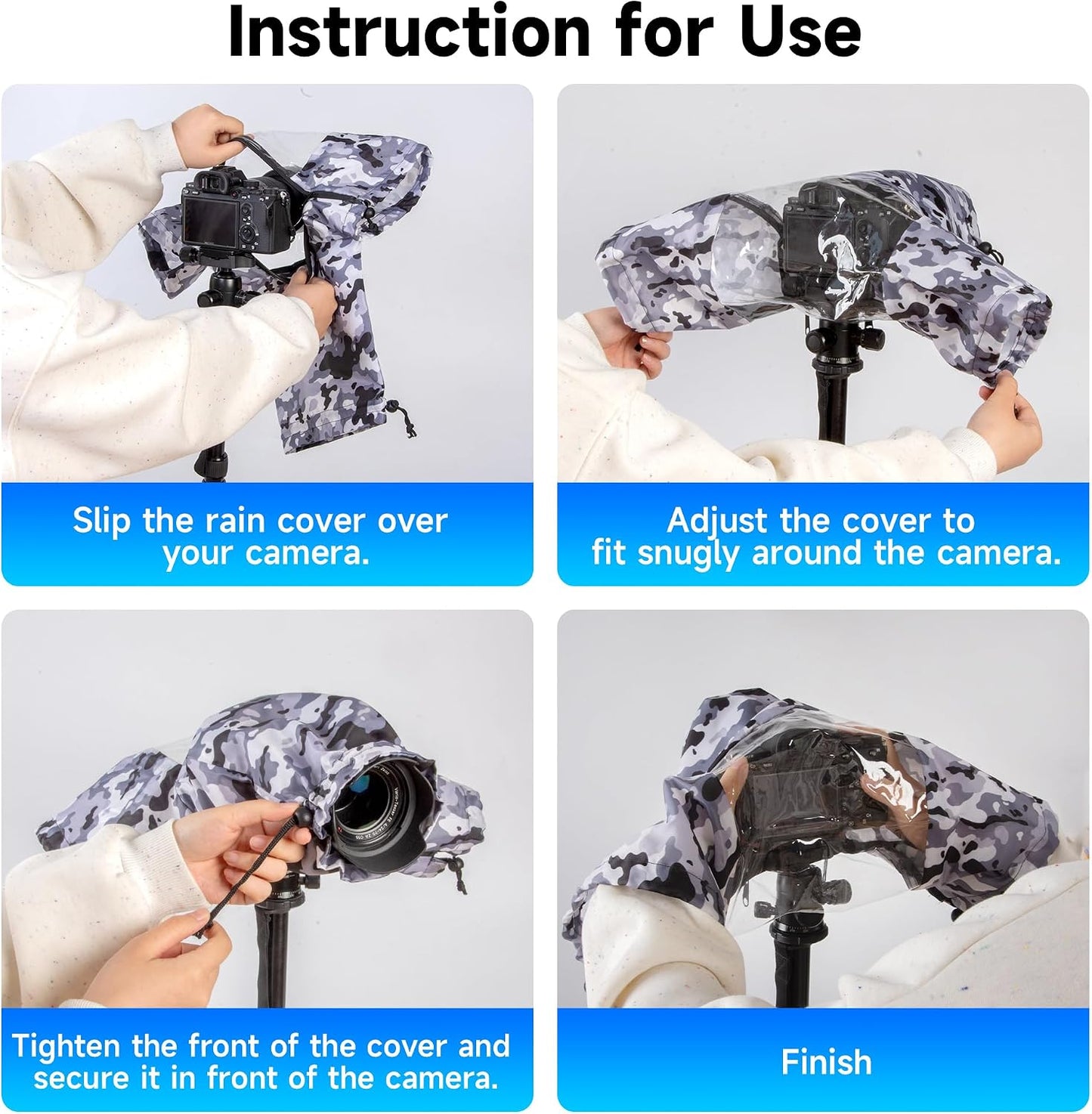 Walking Way Camera Rain Cover Professional Waterproof Lens Jacket for Canon Nikon Sony Fujifilm DSLR Mirrorless