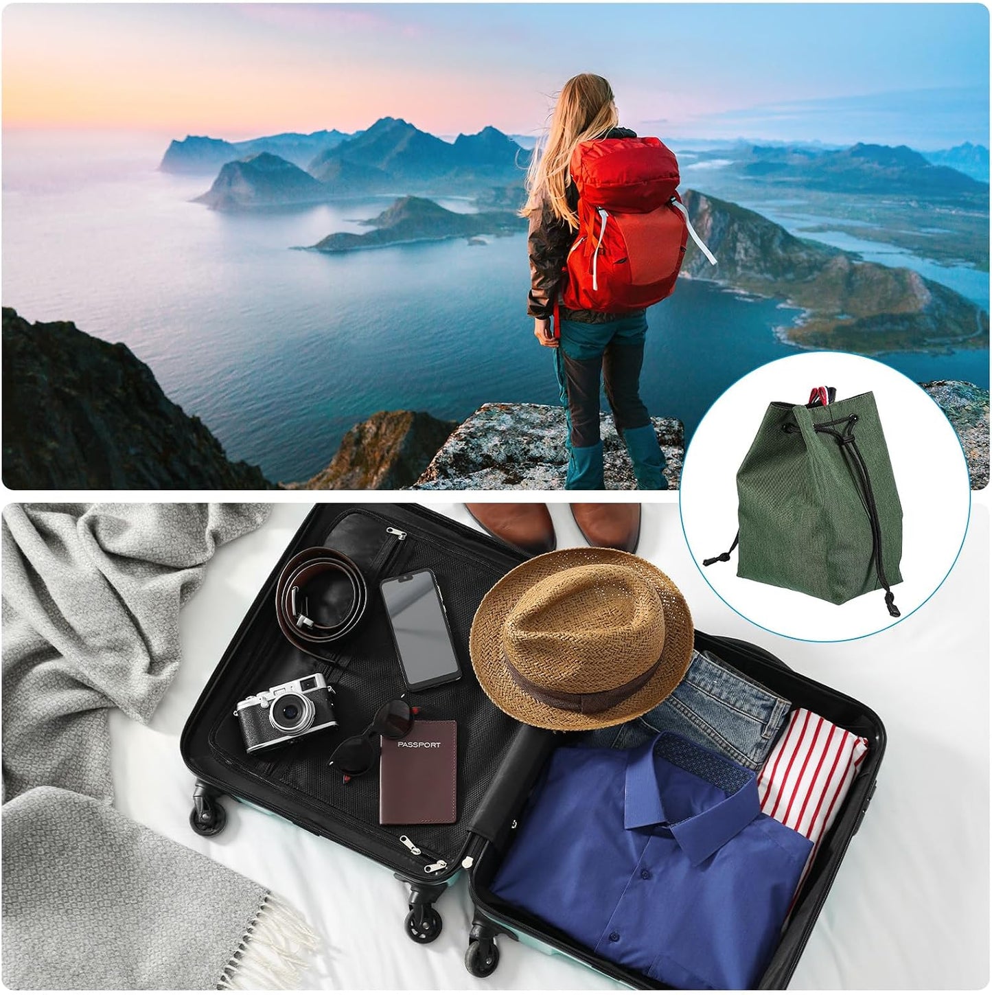 Waterproof Drawstring Camera Bag - Ideal for Lenses & Accessories