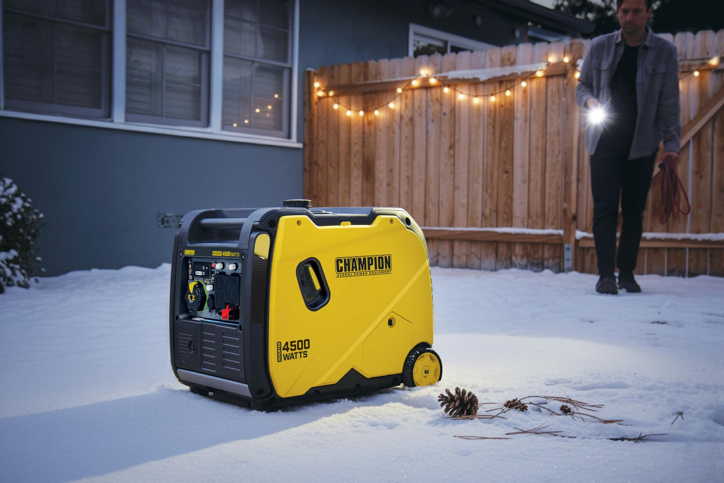 Champion Power Equipment 4500-Watt RV Ready Portable Inverter Generator with Quiet Technology and Free 3-Year Warranty