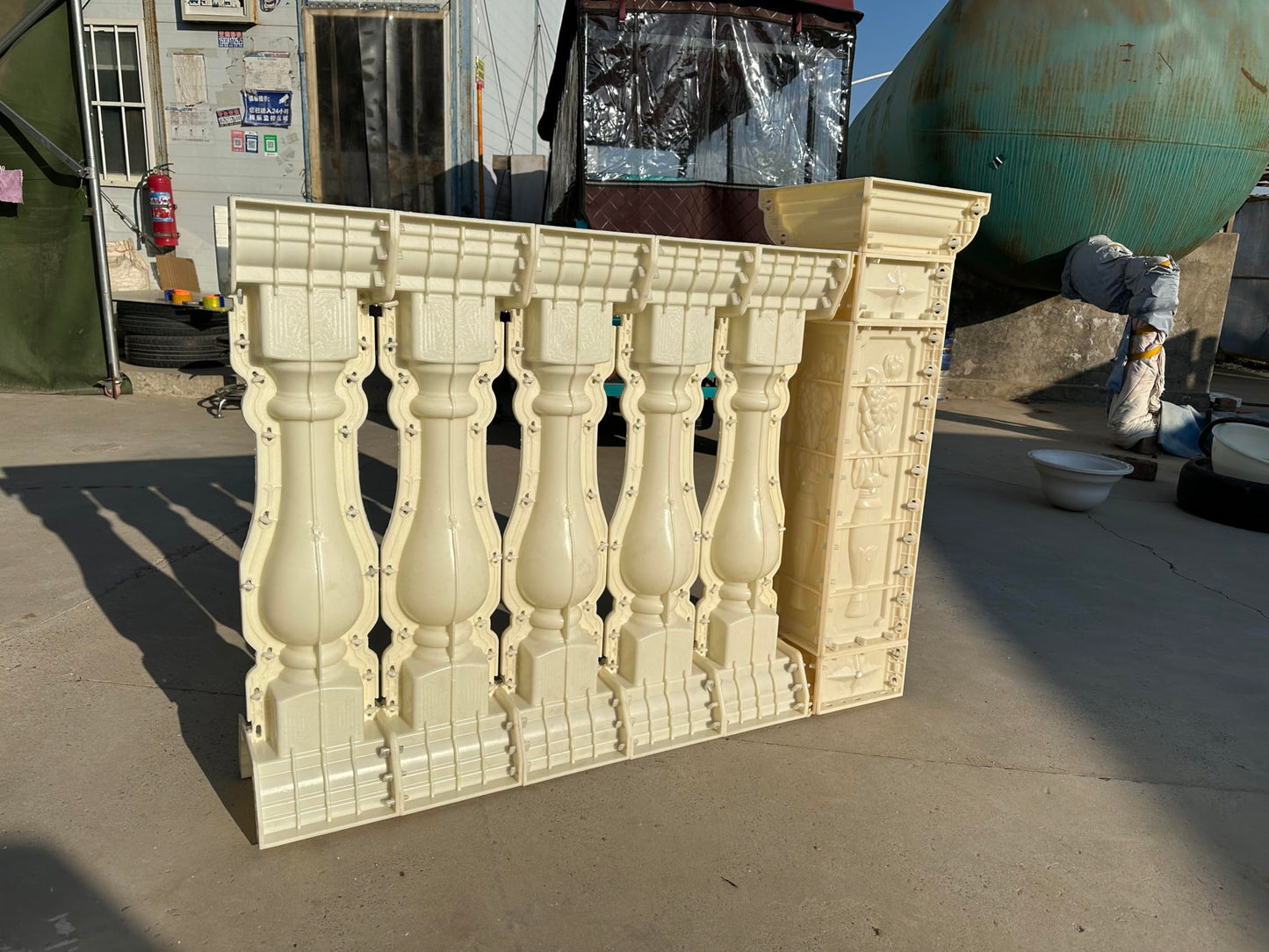 Roman Column Railing Mold, 89cm, Balcony Guardrail Vase Handrail, Cement Pillar Fence, European Style