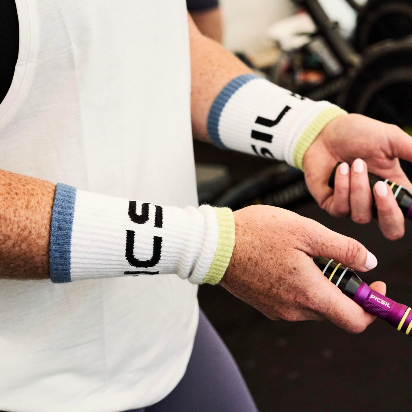 PICSIL - Cotton Sports Wristbands | Absorbent and Breathable | Ideal for Gym, Cross Training, Running and Tennis | Use with Grips | Unisex Design | Burgundy