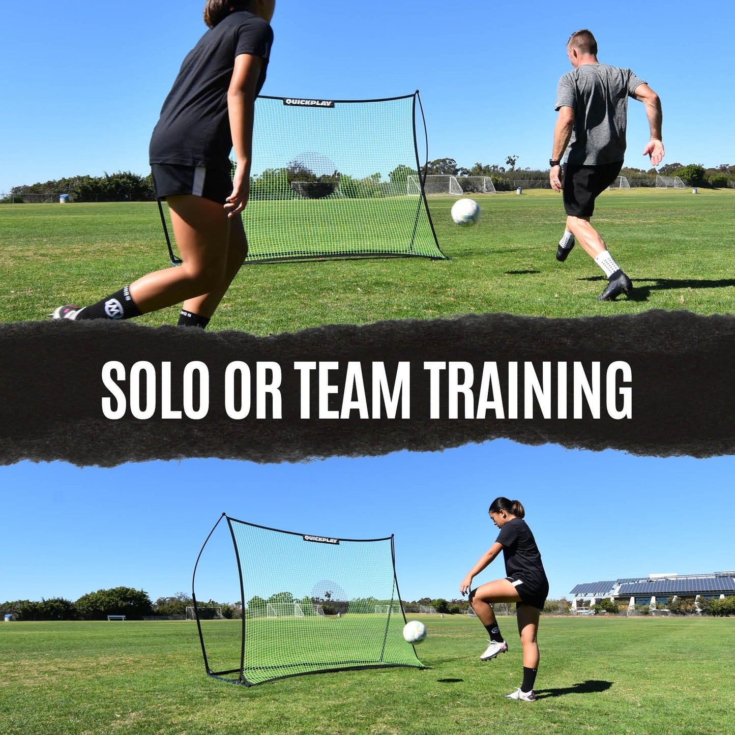 QUICKPLAY Spot Target TEKKERS Soccer Rebounder (8x6') | Perfect for Team or Solo Soccer Training | Ideal Soccer Training Equipment for Passing, Receiving, and Trapping Practice