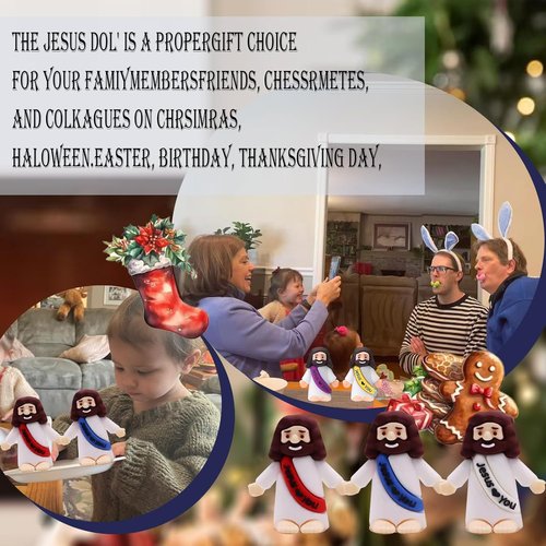 AKFAHOIF Mini Jesus Figurines - 100PCS Multicolor Tiny Jesus Figures for Easter Egg Stuffers