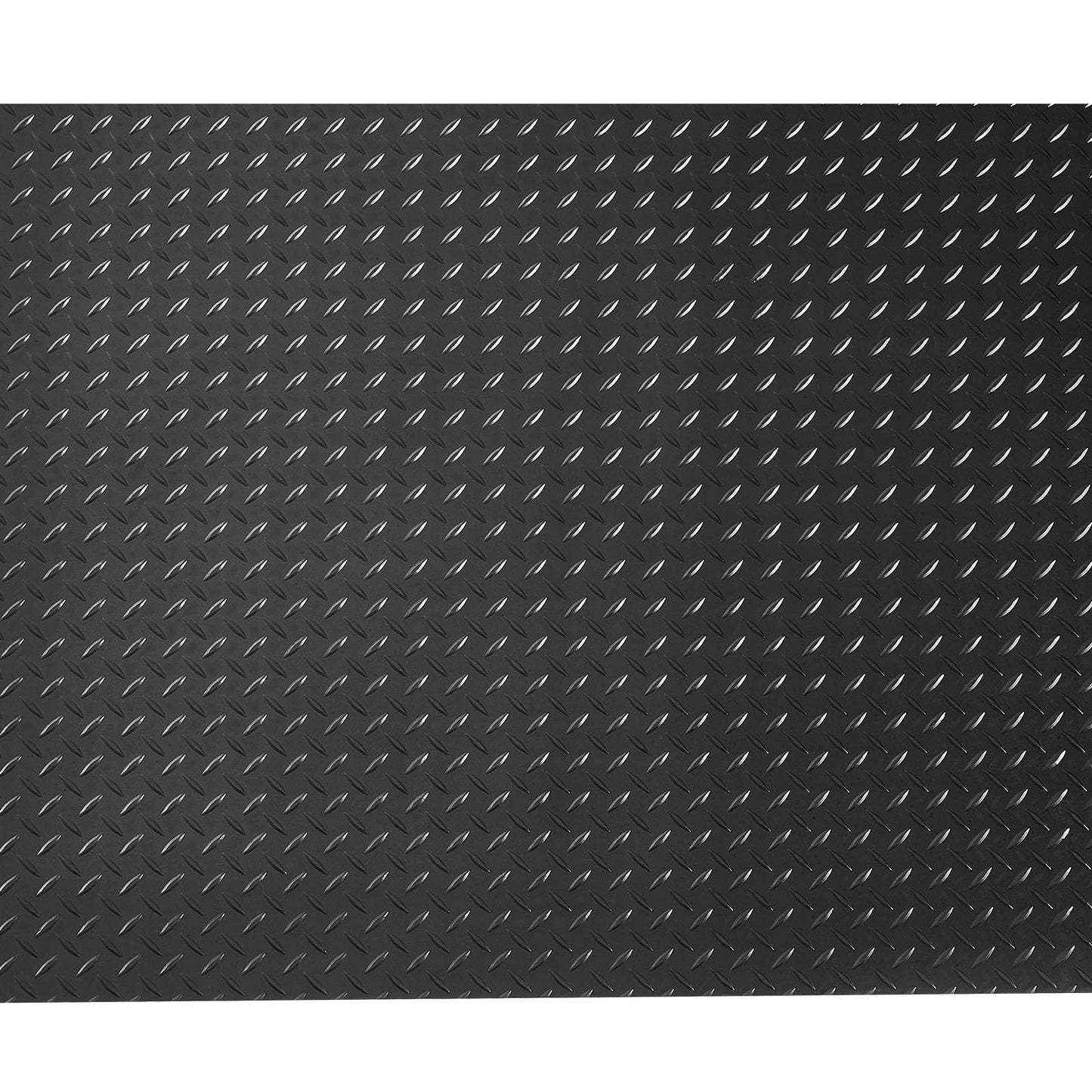 VEVOR Garage Floor Roll, 4 x 20 ft Garage Flooring Mat, 3 mm Thickened Rubber Diamond Plate Floor Protector Mat, Non-Slip, Wear-Resist, Waterproof, Easy to Clean for Warehouse, Gyms,Trailer, Black