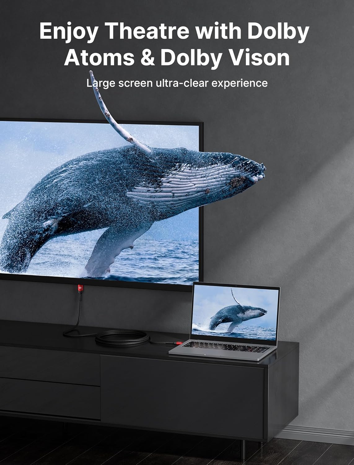 10K 2.1 10FT 2-Pack 48Gbps 8K@60Hz 4K Cords(7680x4320, 4K@120Hz) HDR10 2.2 2.3 3D, PS5/PS4/X-Box/Roku JSAUX HDMI Cables
