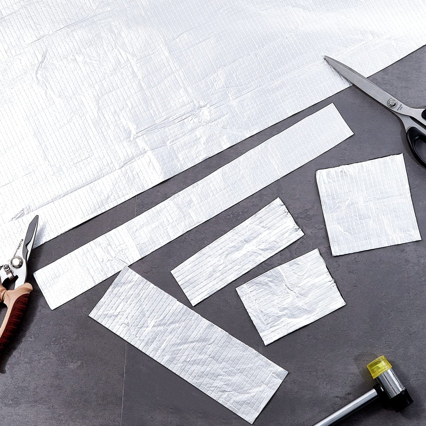 Gueevin 1 Roll 35.5 in x 32.8 ft Peel and Self Stick Roofing Membrane for Metal Roof Panel and Shingle, Reflective Aluminum Butyl Rubber Waterproof Flashing Roof Seal for Leak, Seam, Porch and Dormer