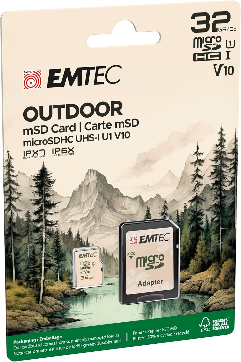 Emtec 32GB V10 32GB) Outdoor SD Card - Trail Camera SD Card (mSD