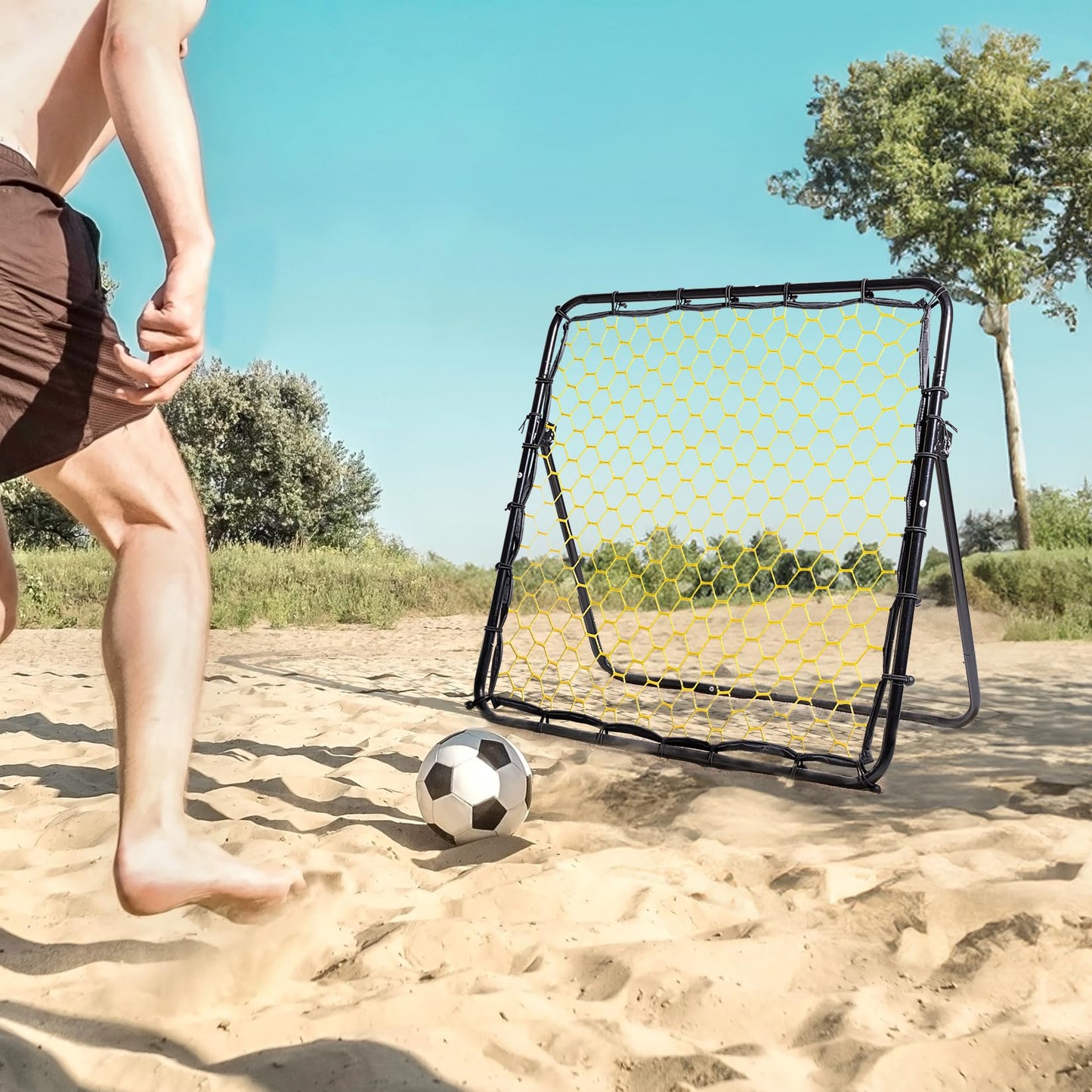 Happy Jump Portable Soccer Rebounder Net for Kids Soccer Training Practice