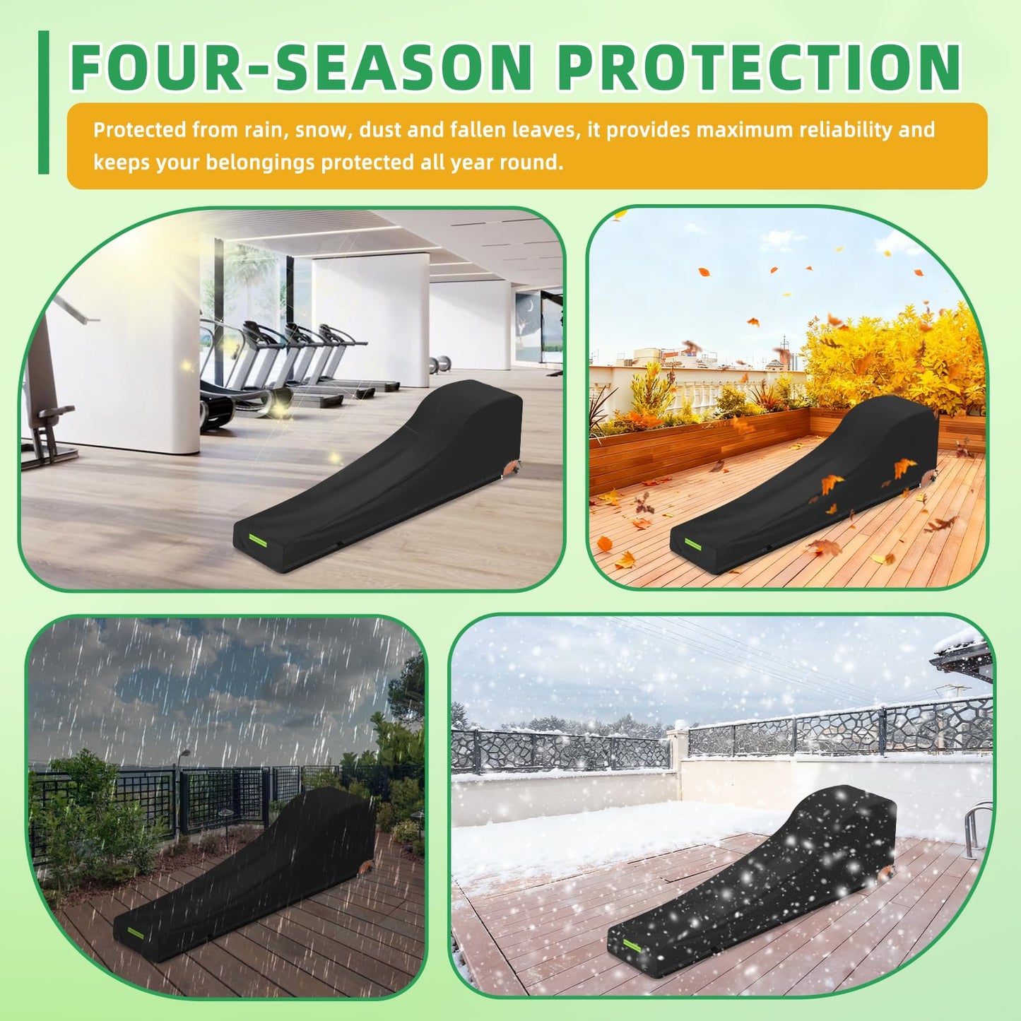 Rowing Machine Cover Fits Concept2 Rower, Fitness Equipment Accessory, 600D Heavy-Duty Waterproof & Fade-Resistant with 50+ UPF UV Shield and WindLock Elastic Hem, Black