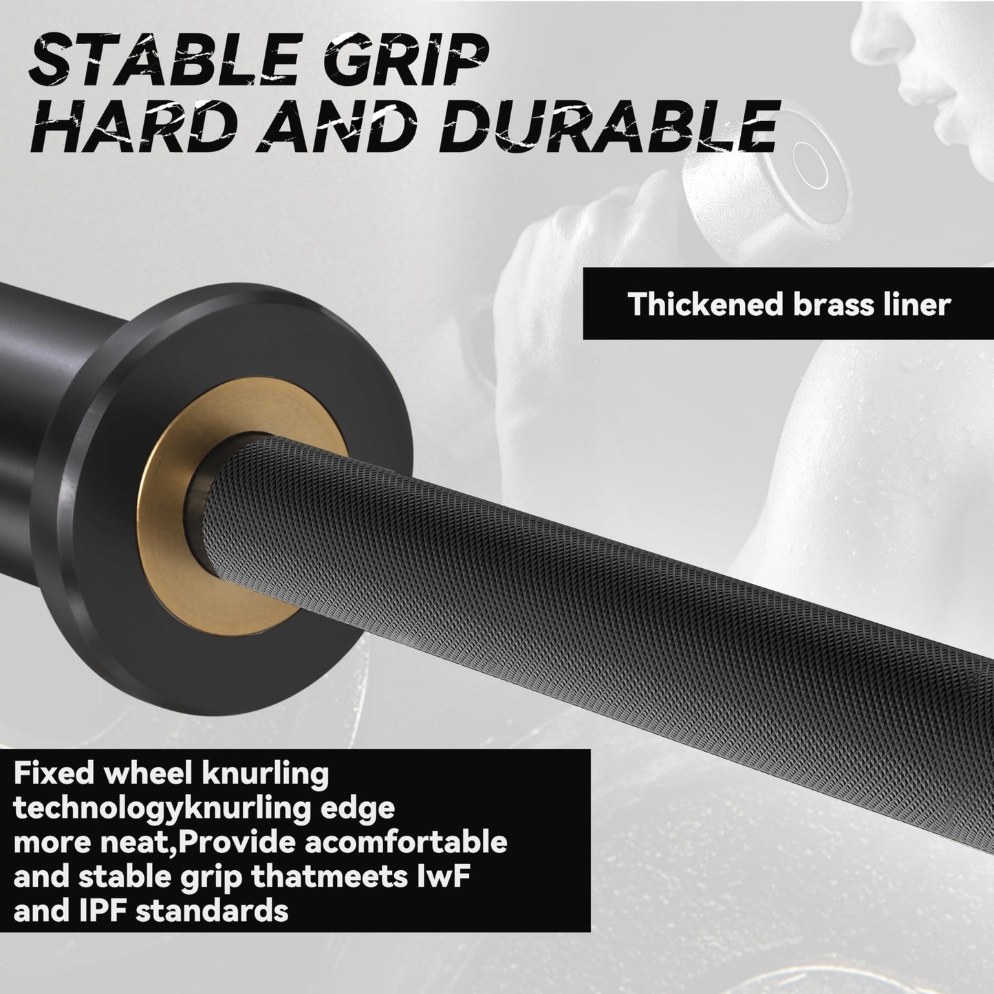 EVERYMATE 10kg Junior Barbell - Alloy Steel Bar for Weightlifting and Powerlifting, Perfect for Junior People and Beginners, 1200lb Capacity, dia25x1670, Strength Training Bar