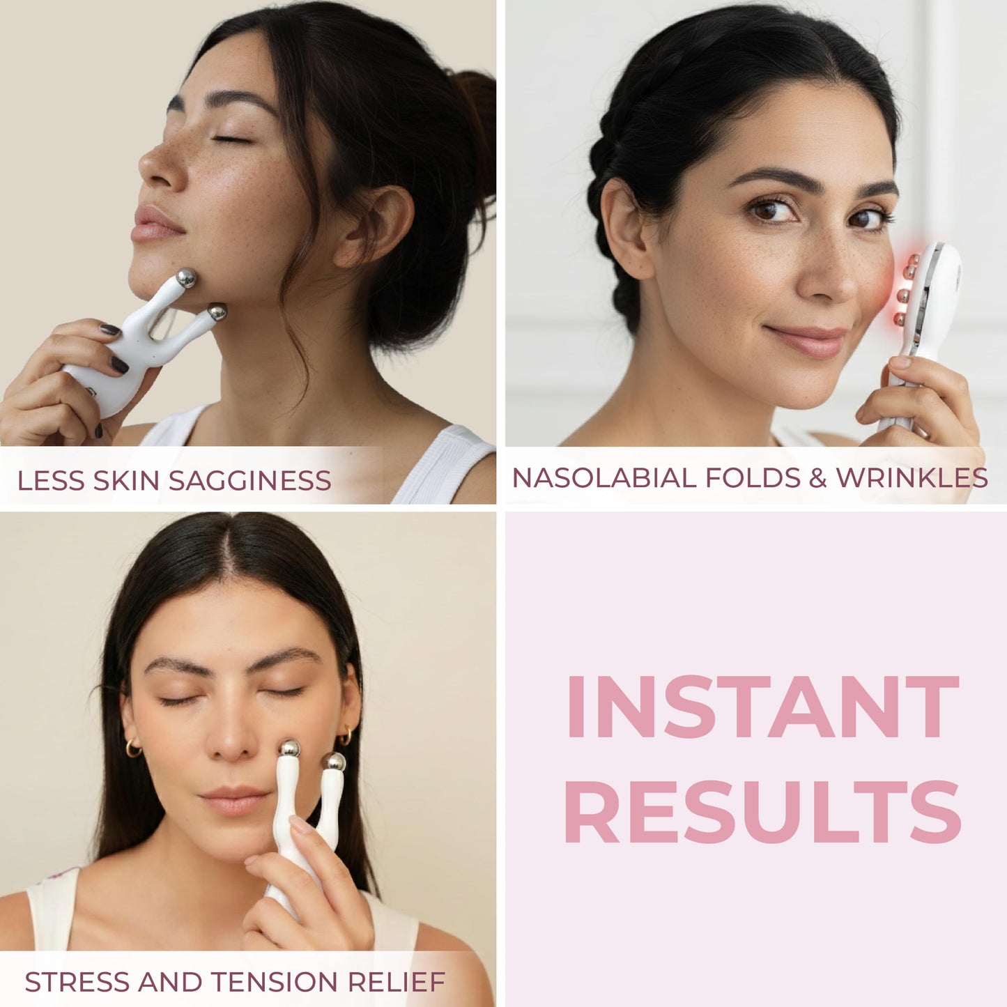 RIKI LOVES RIKI Sculptress Mini Facial Massage Tool, Portable E*M*S & LED Face Massager with Vibration, Compact Skin Sculpting Device for Lifting, Toning & De-Puffing