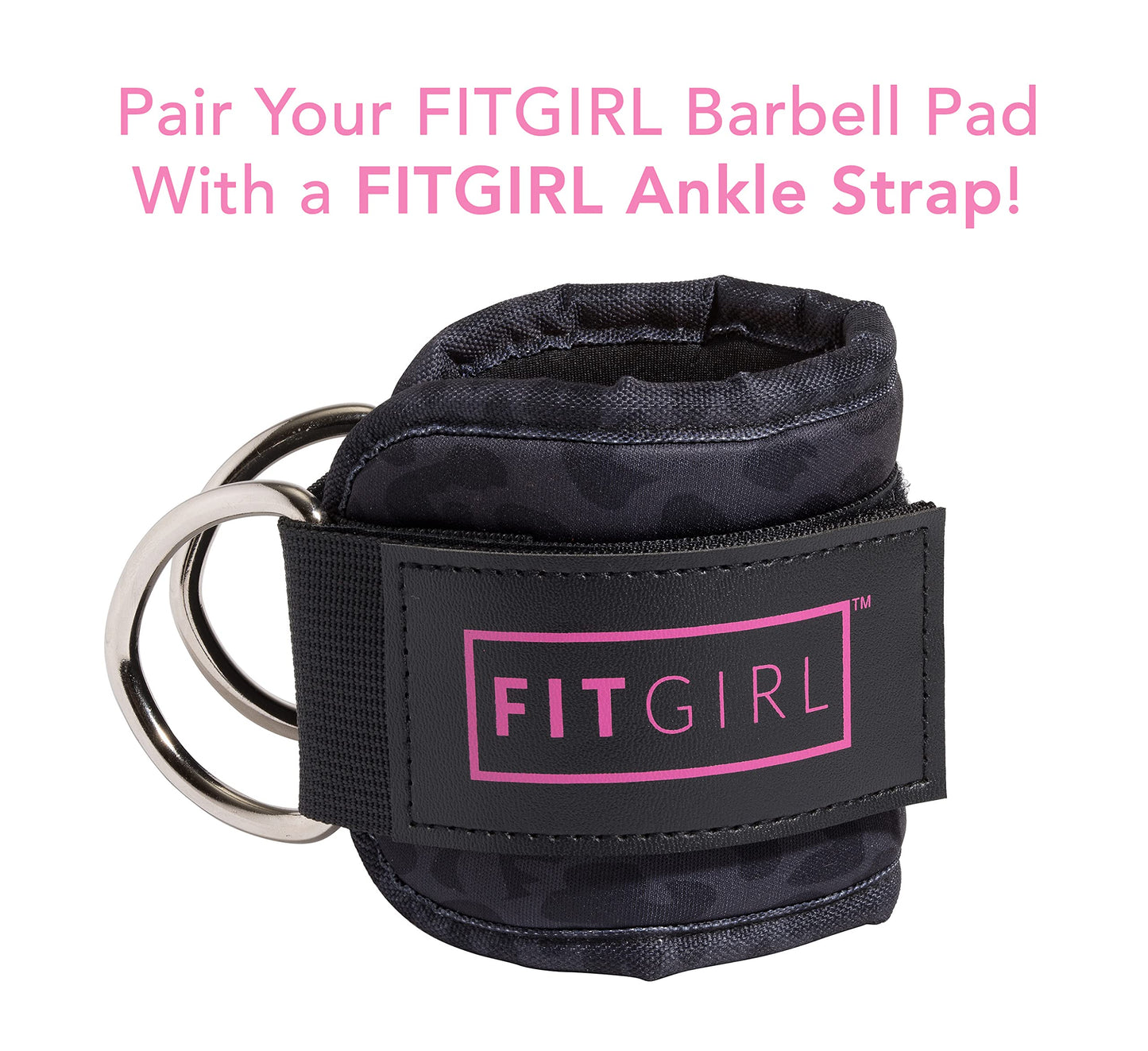 FITGIRL - Squat Pad and Hip Thrust Pad for Leg Day, Barbell Pad Stays in Place Secure, Thick Cushion for Comfortable Squats Lunges Glute Bridges, Olympic Bar and Smith Machine (Deluxe Black Leopard)