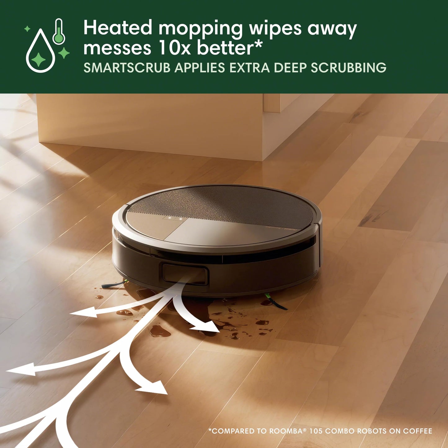 iRobot Roomba Max 705X Combo Robot Vacuum & Mop + AutoWash Dock– 175x More Suction, Extending Self-Cleaning Roller Mop, Dual Rubber Brushes, Self‑Empties for 75 Days, Heat-Wash & Dry, Avoids Obstacles