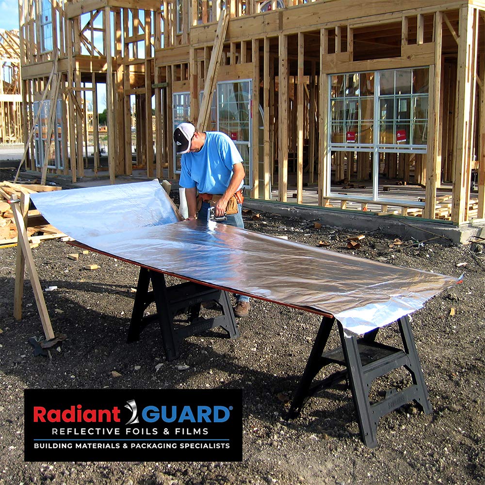Radiant Barrier Attic Insulation 542 sq ft Xtreme Heavy Duty Reflective Foil Insulation, 26-inch by 125-feet Perforated Breathable Double Reflective Aluminum House Wrap Thermal Roll