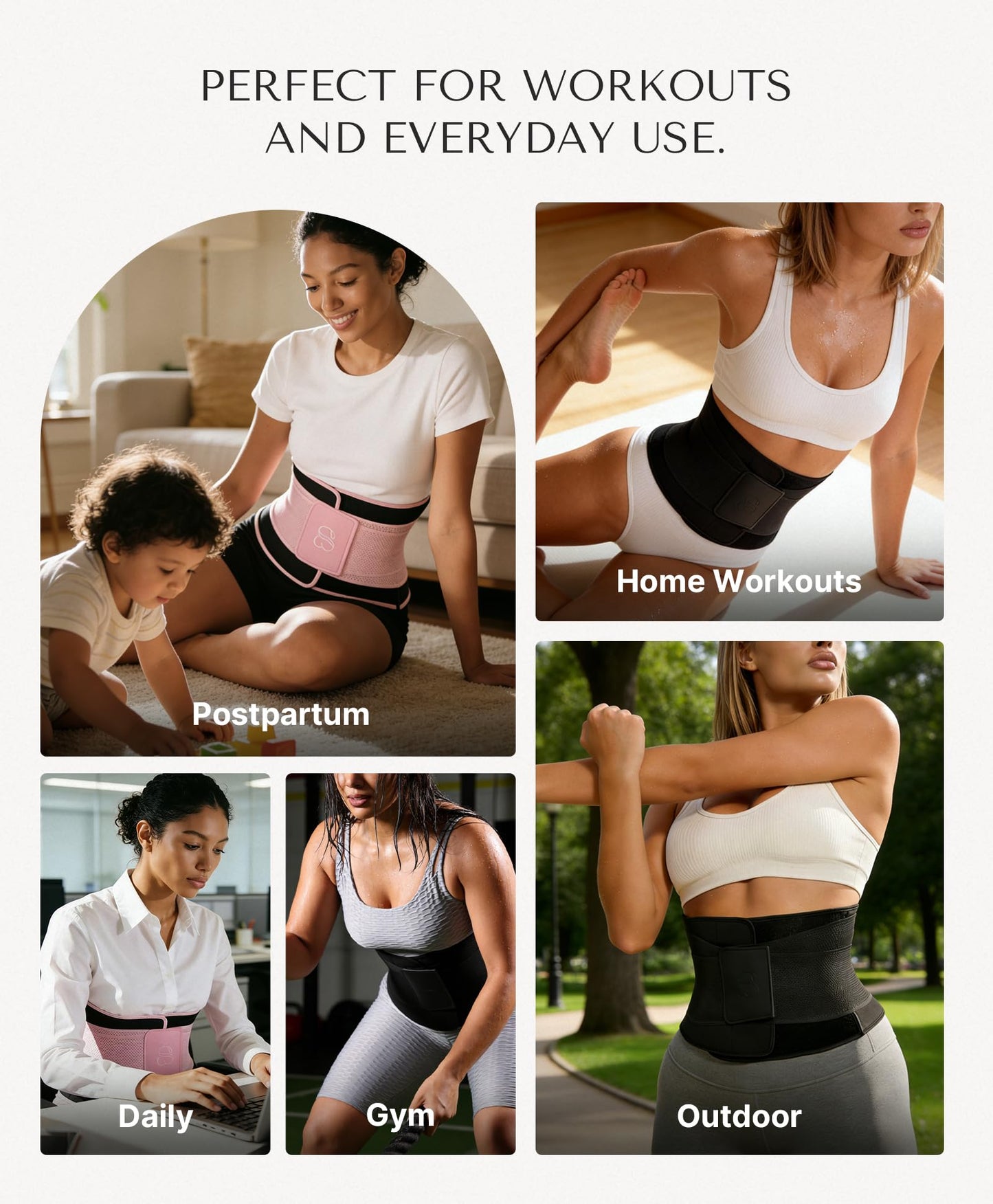 SHAPELLX Sauna Waist Trainer Women Sweat Band Belt for Women Lower Belly Fat Working Out Waist Trimmer Sauna Suit BlackL
