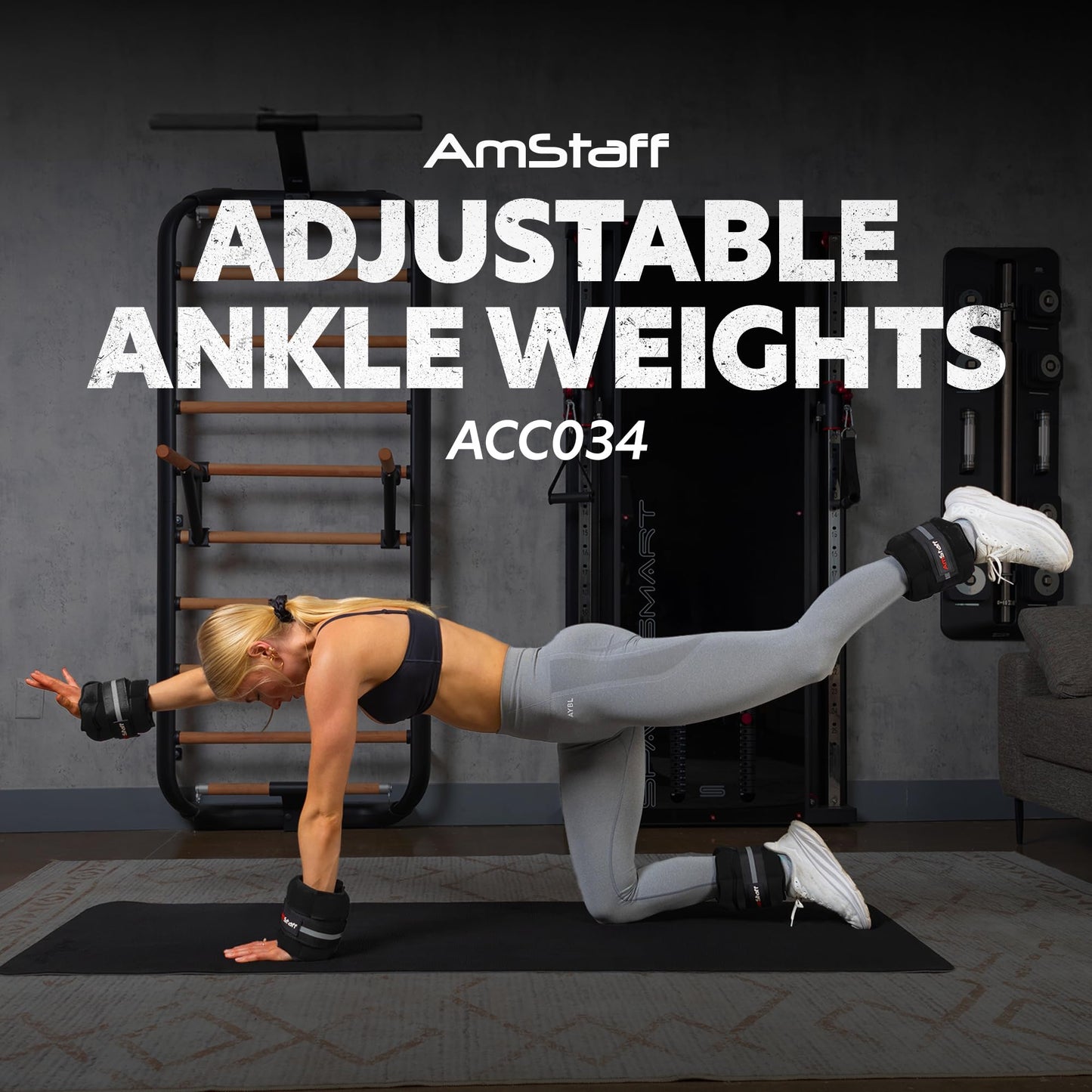 AmStaff Fitness Adjustable Ankle Weights 1 Pair 2 4 6 8 10 Lbs Leg Weight Straps for Strength Training, Walking, Jogging, Running, and Fitness Workouts – 1-5 lbs Each Ankle, 10 lbs Pair Set (Purple)