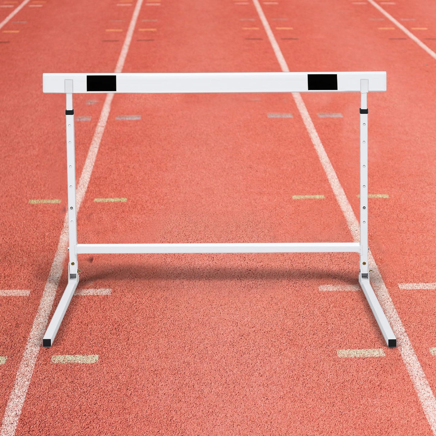 Seenelling 2 Pcs Adjustable Height Hurdles from 27 to 42 Inch Foldable Track and Field Equipment Jumping Speed and Agility Training Hurdle for Track Soccer Athletic Basketball Courses Drills