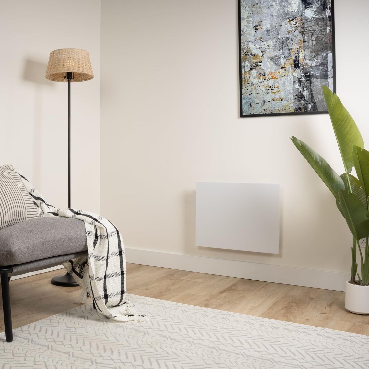 Stelpro Mirage High-End Wall Convector Heater – 1000W / 240V (750W / 208V) – 23 1/2″ W × 18″ H – Ultra-Quiet Fast Heating – Discreet and Elegant – Built-In Electronic Thermostat (AMIR1002W)– White